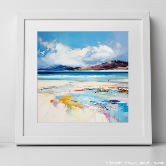 Art Print of Luskentyre Beach, Isle of Harris with a white frame