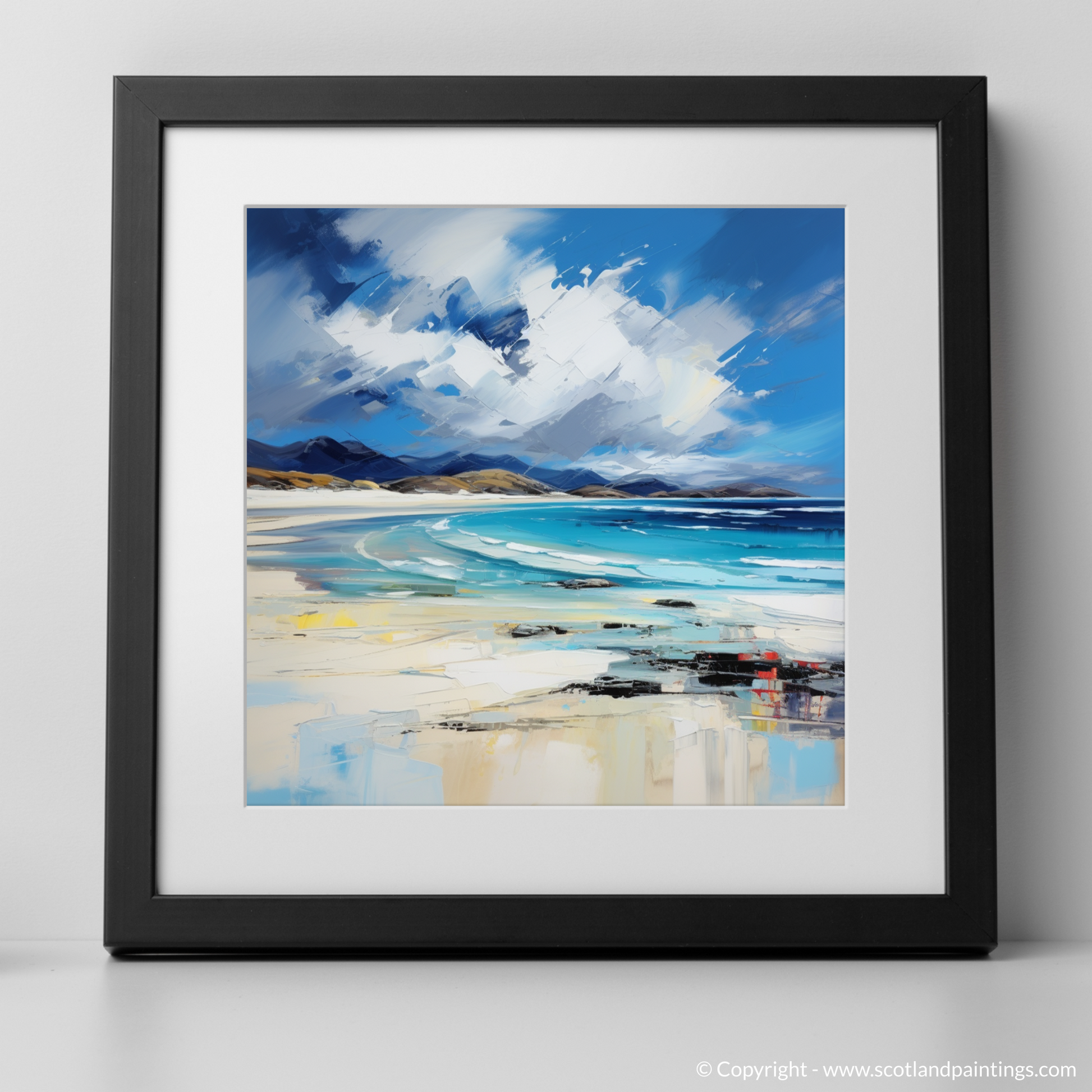 Art Print of Luskentyre Beach, Isle of Harris with a black frame