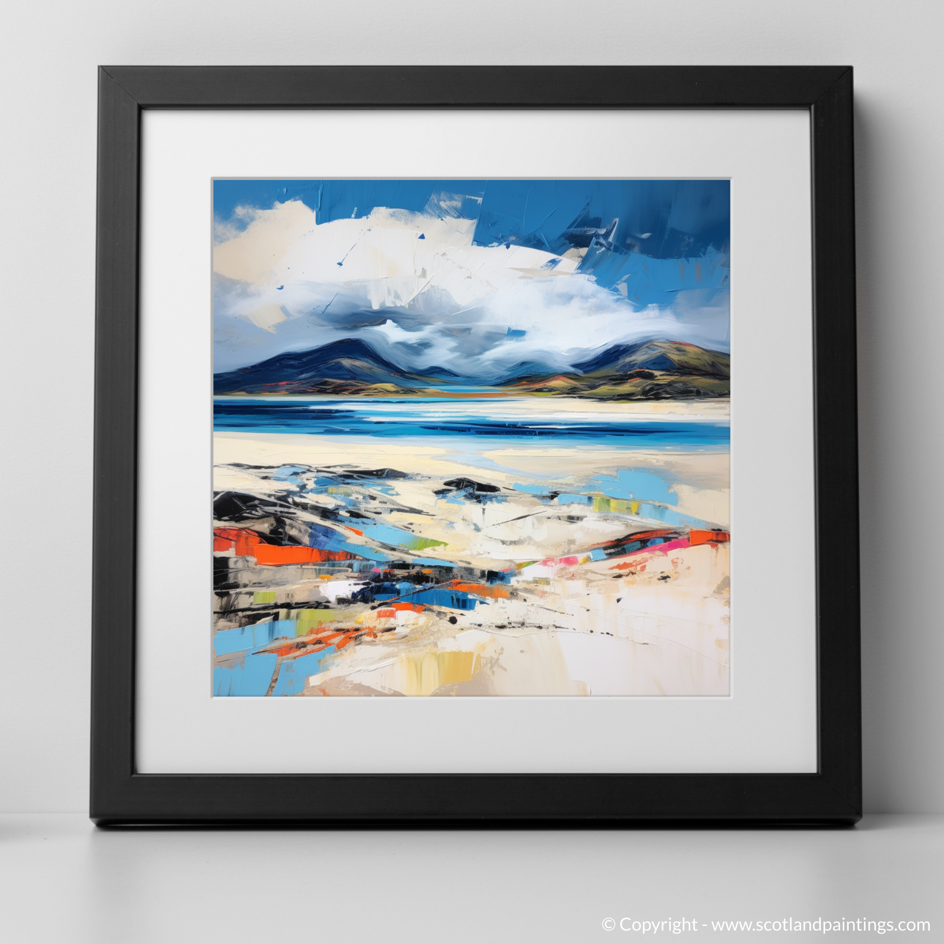 Art Print of Luskentyre Beach, Isle of Harris with a black frame