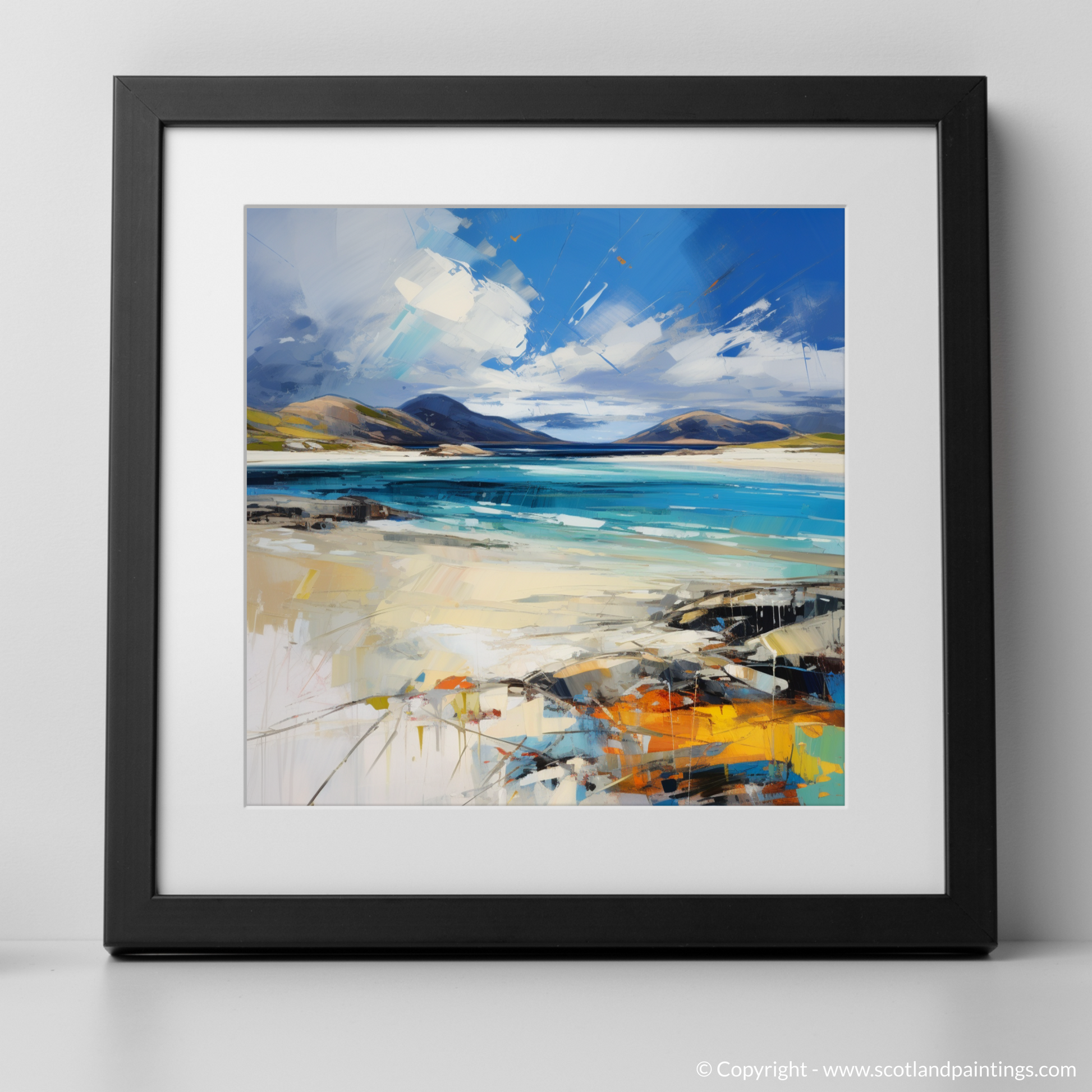 Art Print of Luskentyre Beach, Isle of Harris with a black frame