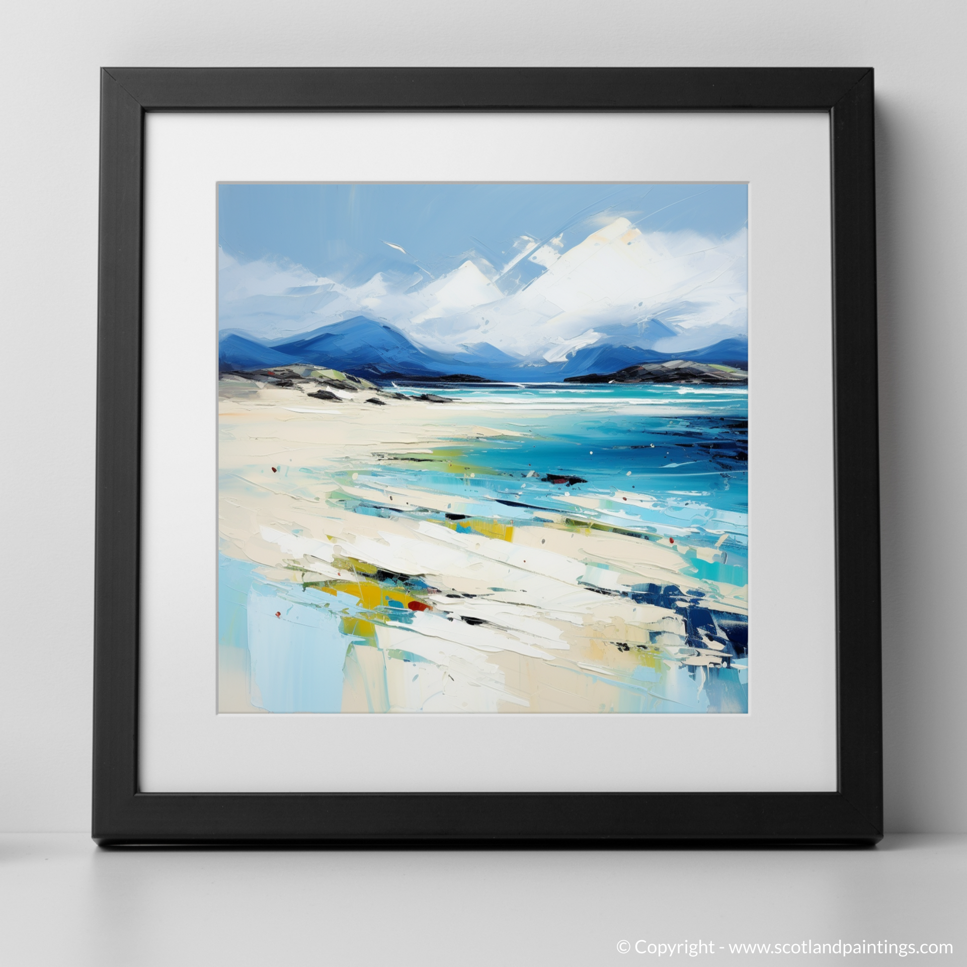 Art Print of Luskentyre Beach, Isle of Harris with a black frame