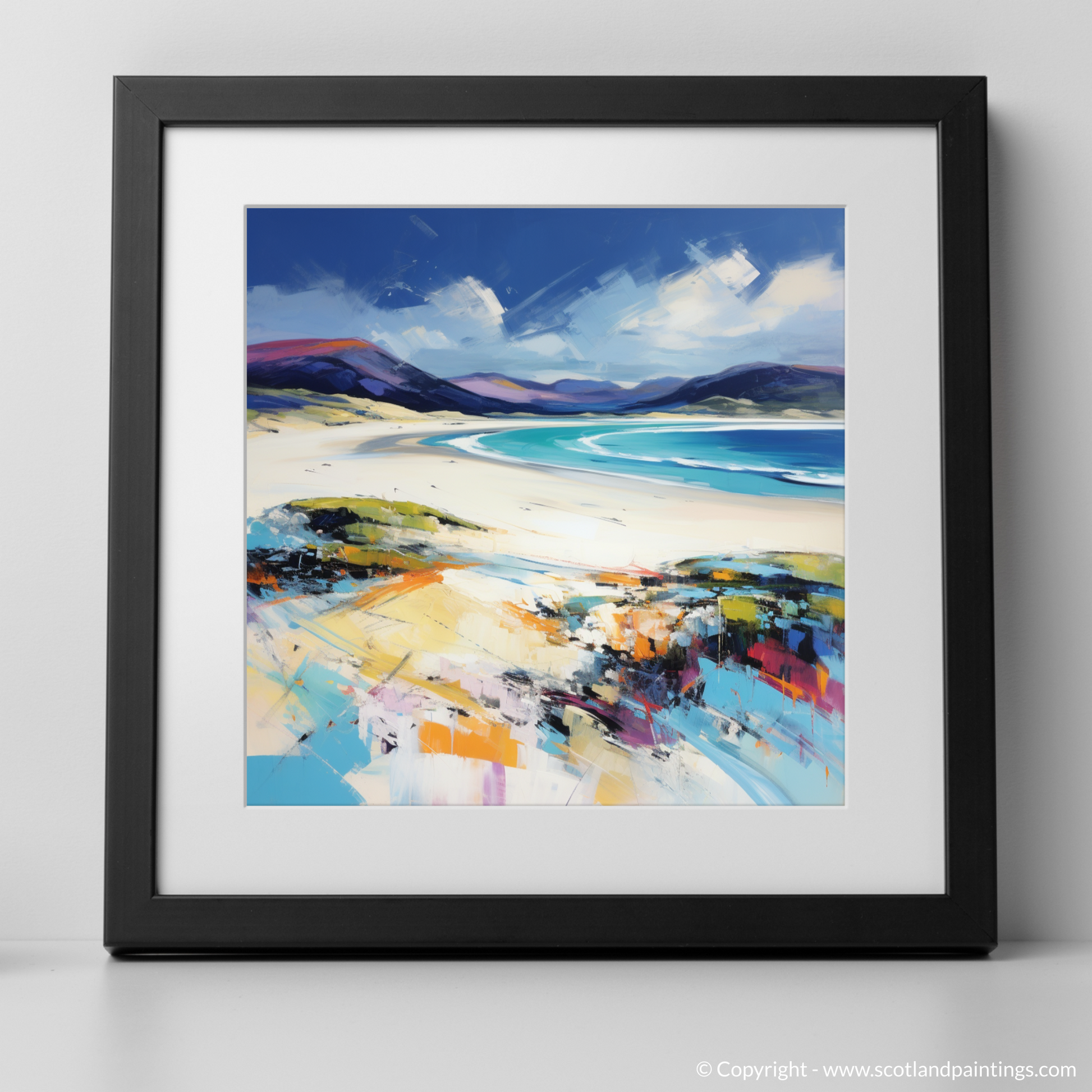 Art Print of Luskentyre Beach, Isle of Harris with a black frame