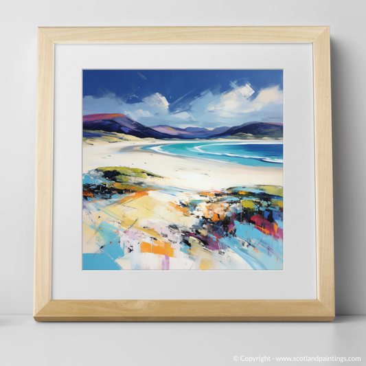 Art Print of Luskentyre Beach, Isle of Harris with a natural frame