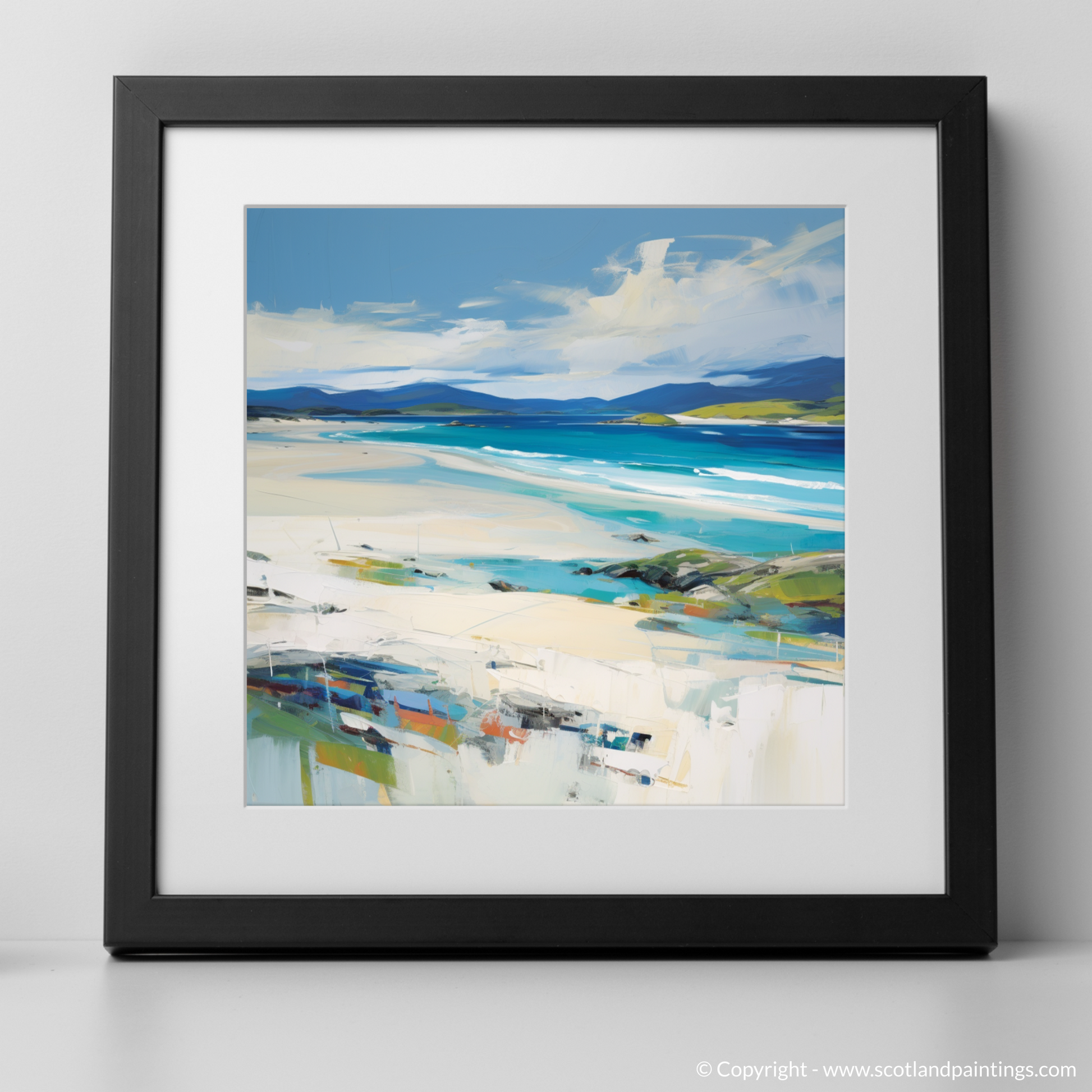 Art Print of Luskentyre Beach, Isle of Harris with a black frame