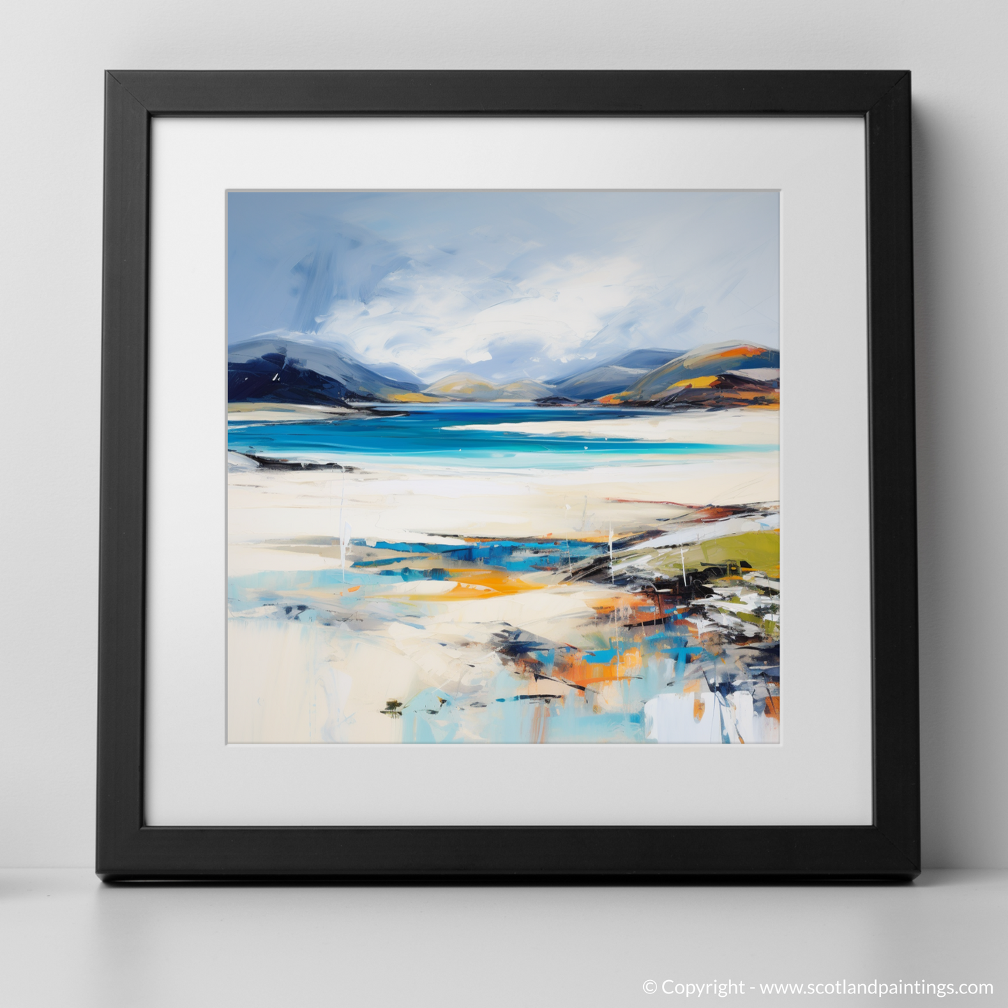 Art Print of Luskentyre Beach, Isle of Harris with a black frame