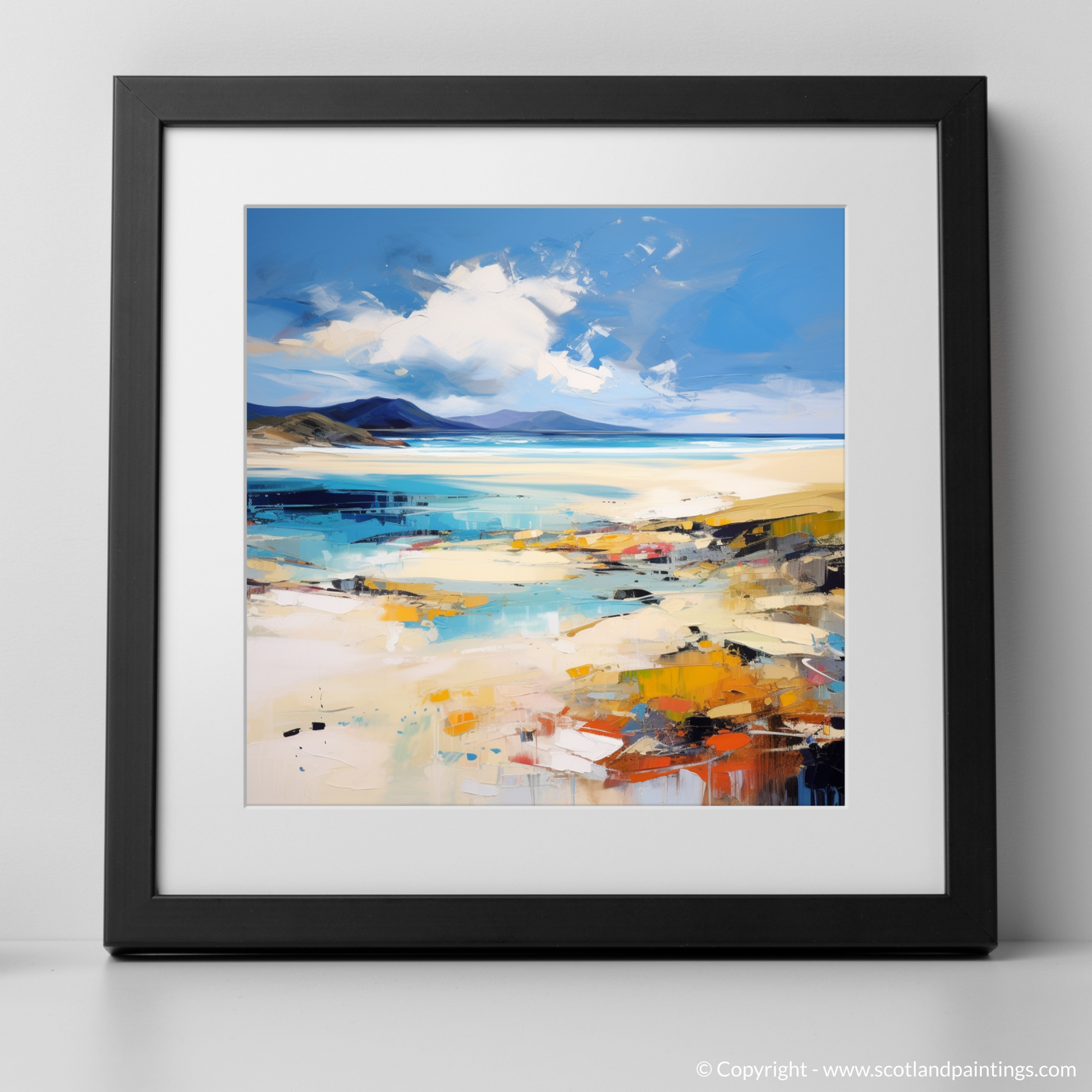 Art Print of Luskentyre Beach, Isle of Harris with a black frame