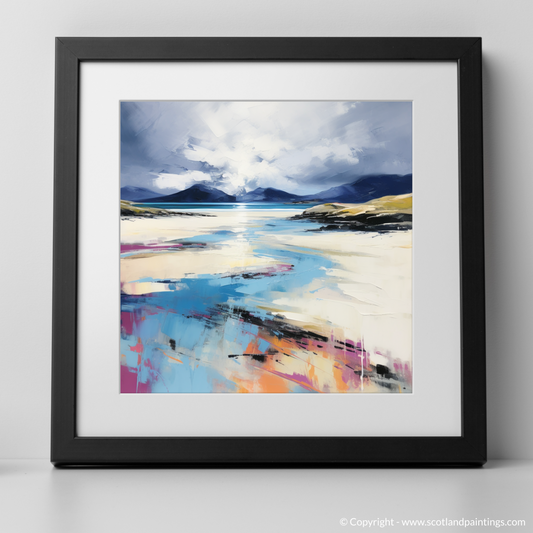 Art Print of Luskentyre Beach, Isle of Harris with a black frame