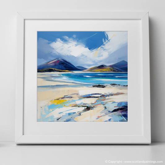 Art Print of Luskentyre Beach, Isle of Harris with a white frame