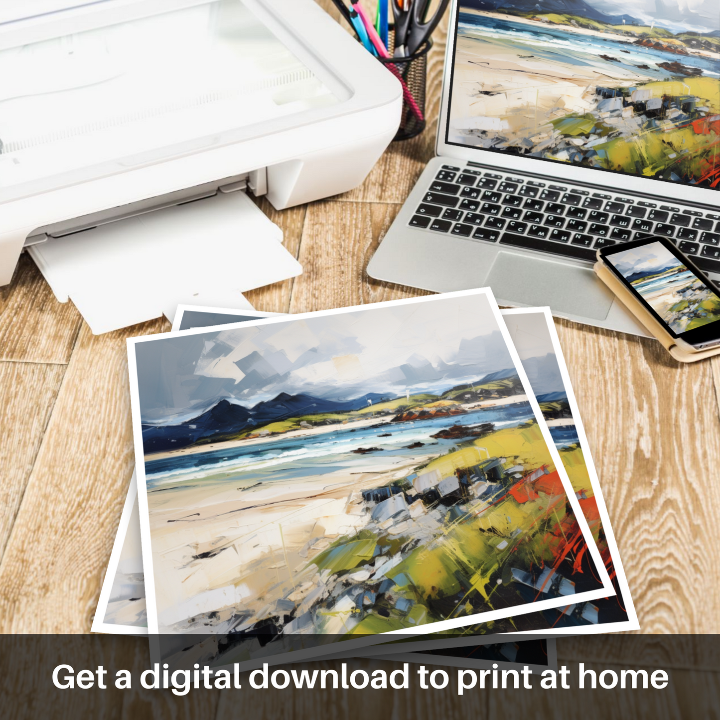 Downloadable and printable picture of Camusdarach Beach, Arisaig