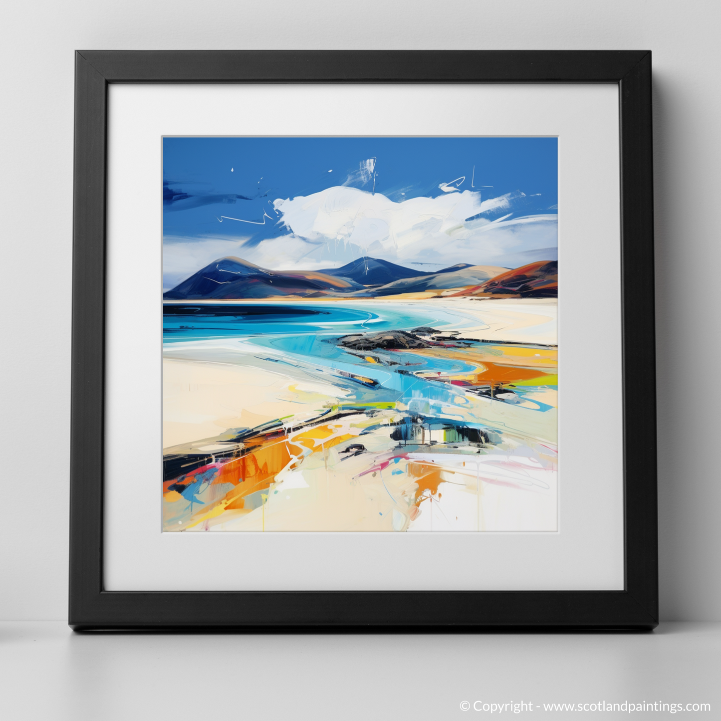 Art Print of Luskentyre Beach, Isle of Harris with a black frame