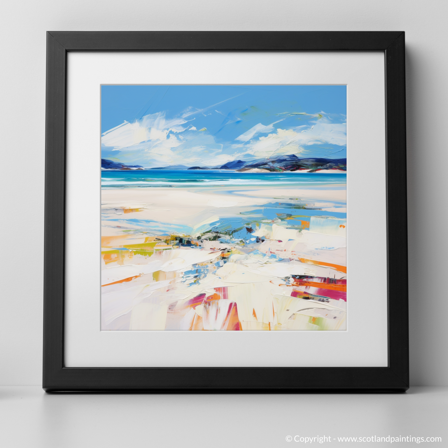 Art Print of Luskentyre Beach, Isle of Harris with a black frame