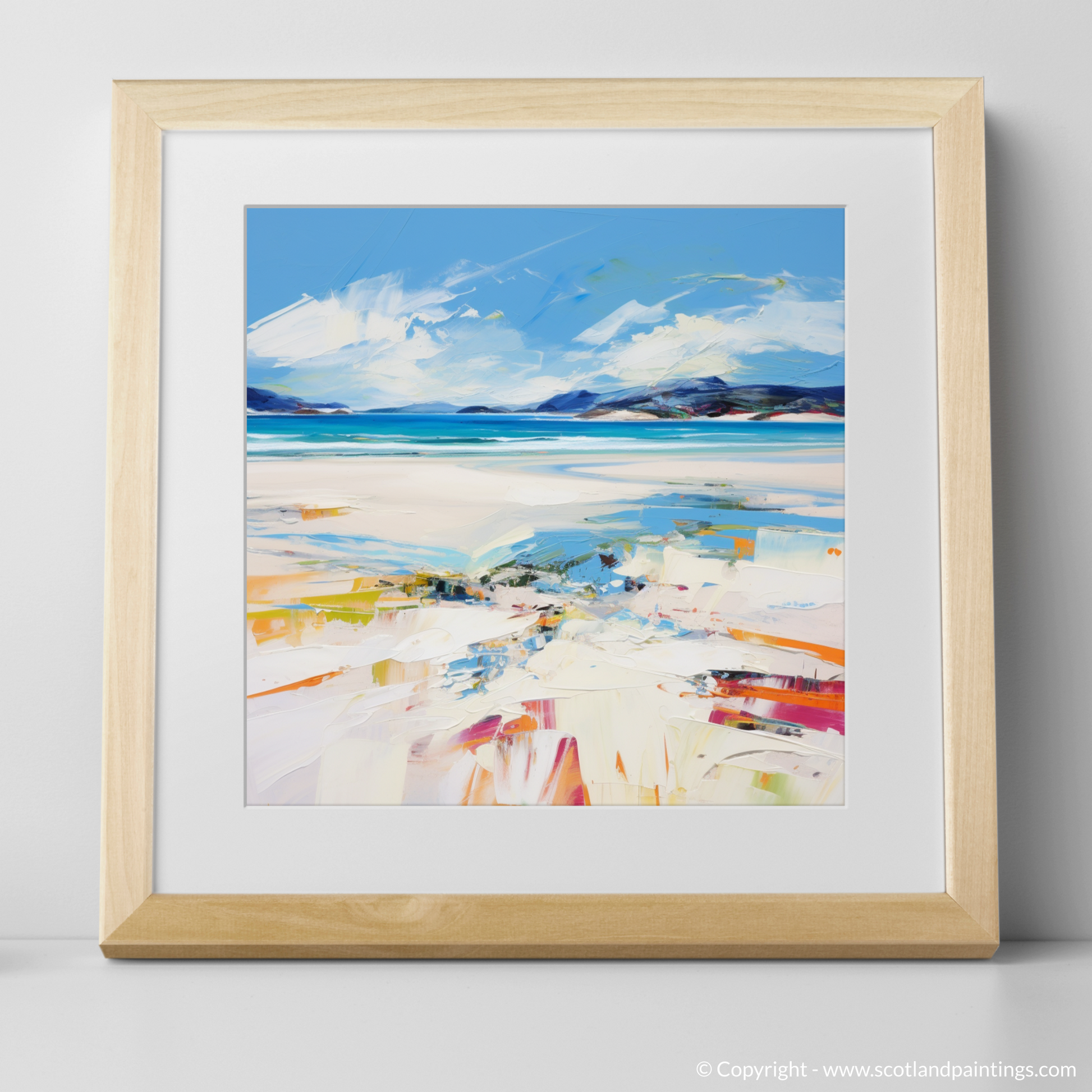 Art Print of Luskentyre Beach, Isle of Harris with a natural frame