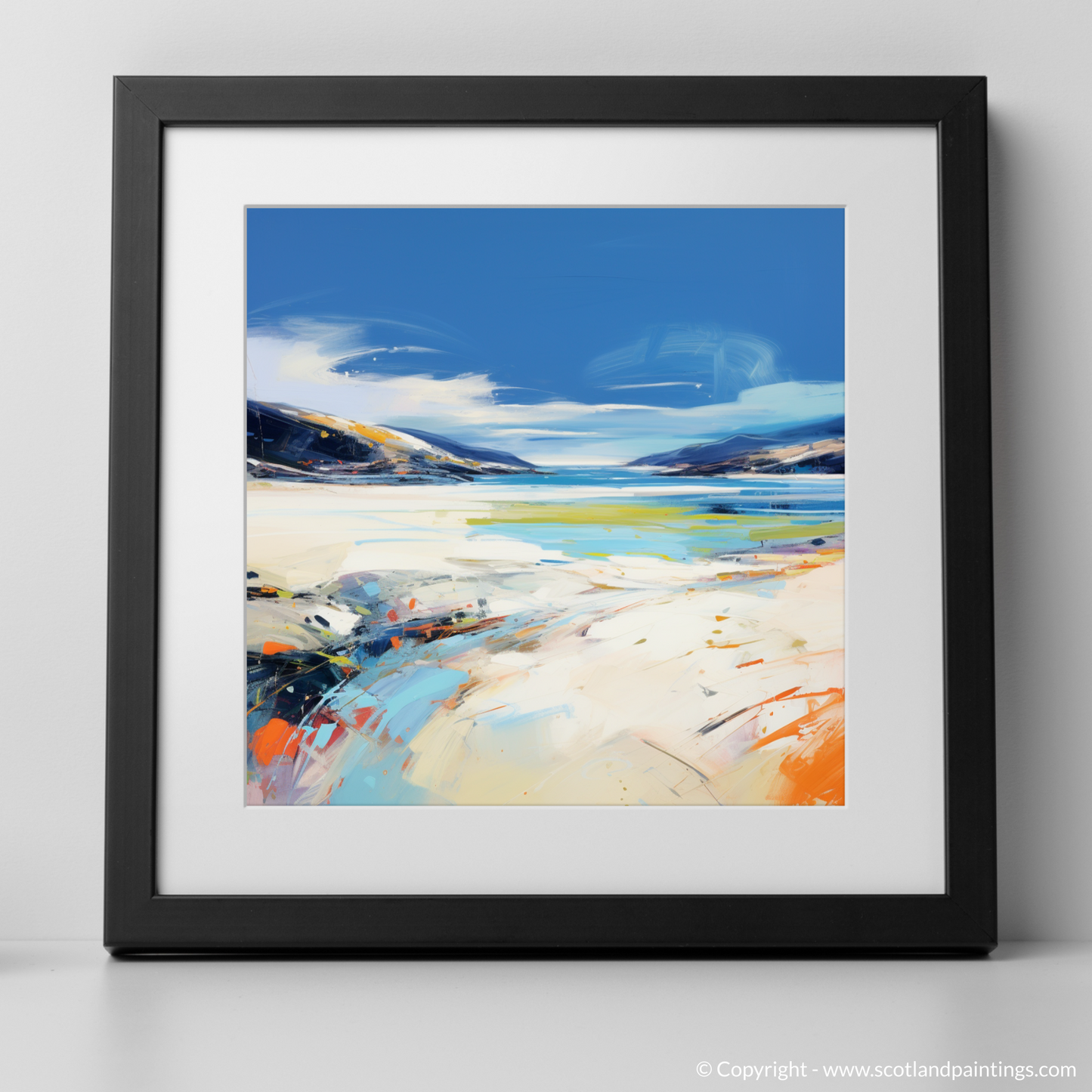 Art Print of Luskentyre Beach, Isle of Harris with a black frame