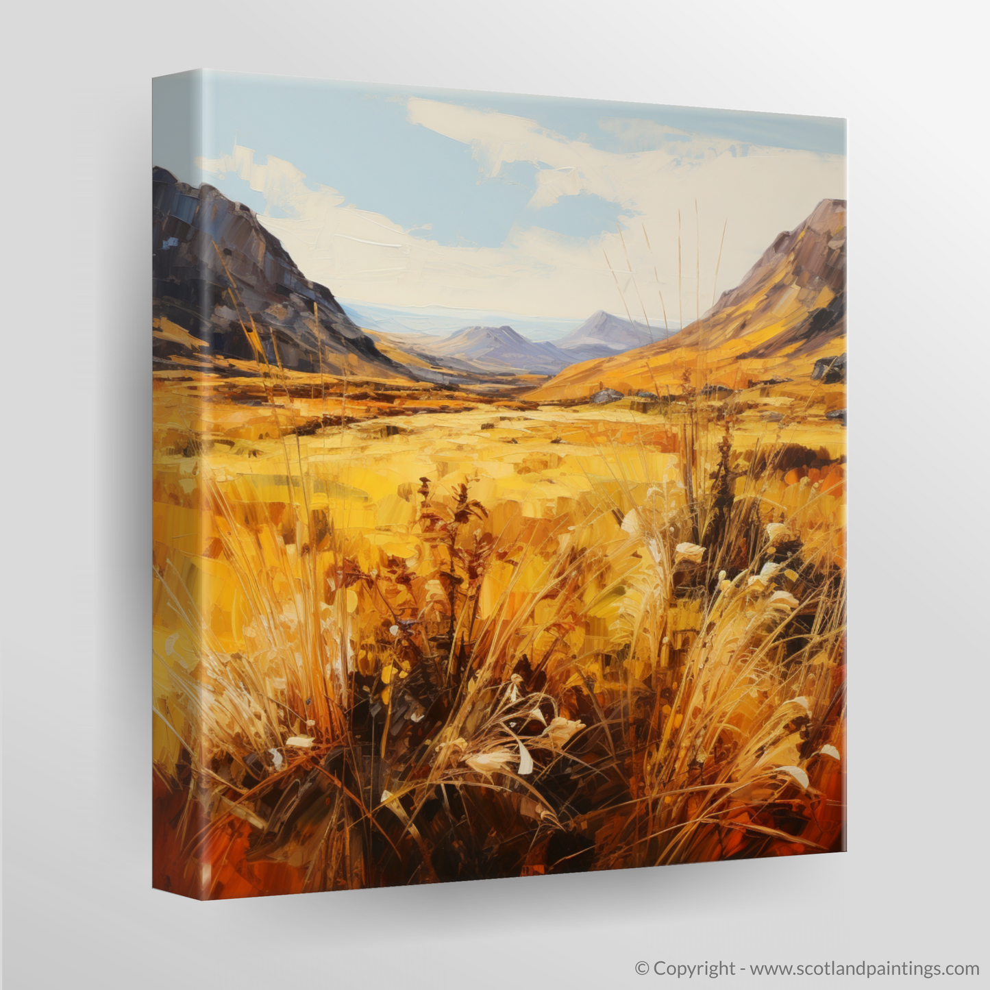 Canvas Print of Golden bracken in Glencoe