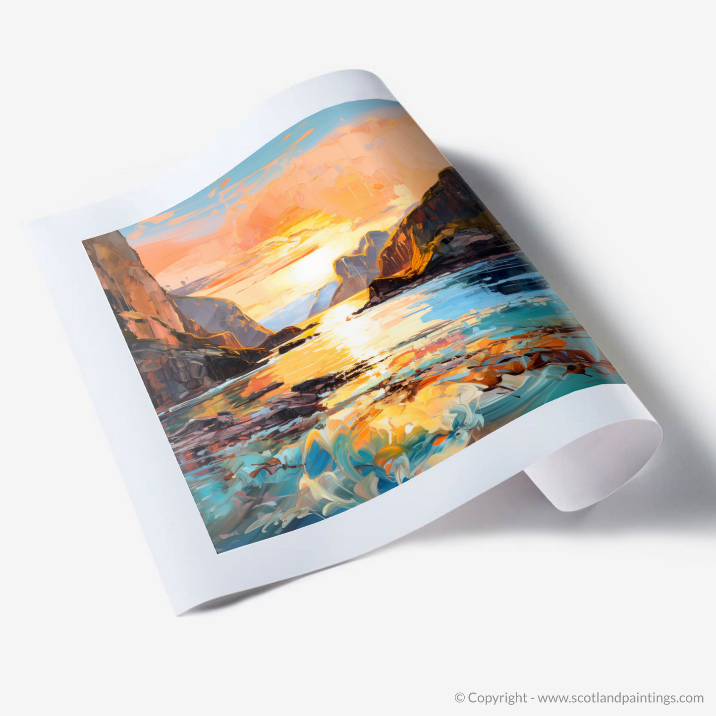 Art Print of Calgary Bay at golden hour