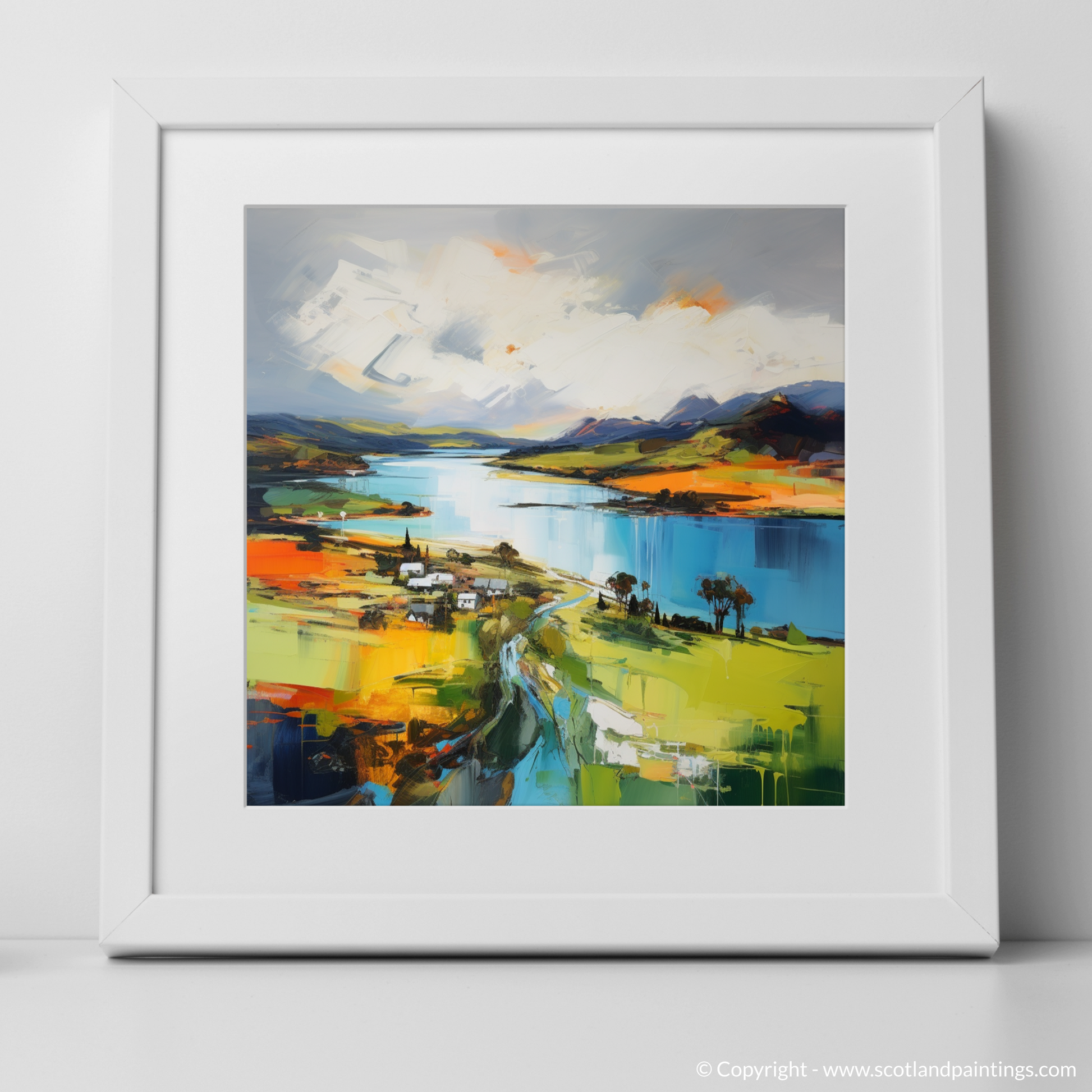 Art Print of Loch Leven, Perth and Kinross with a white frame