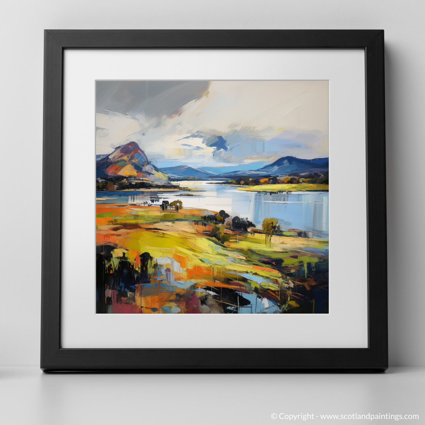 Art Print of Loch Leven, Perth and Kinross with a black frame