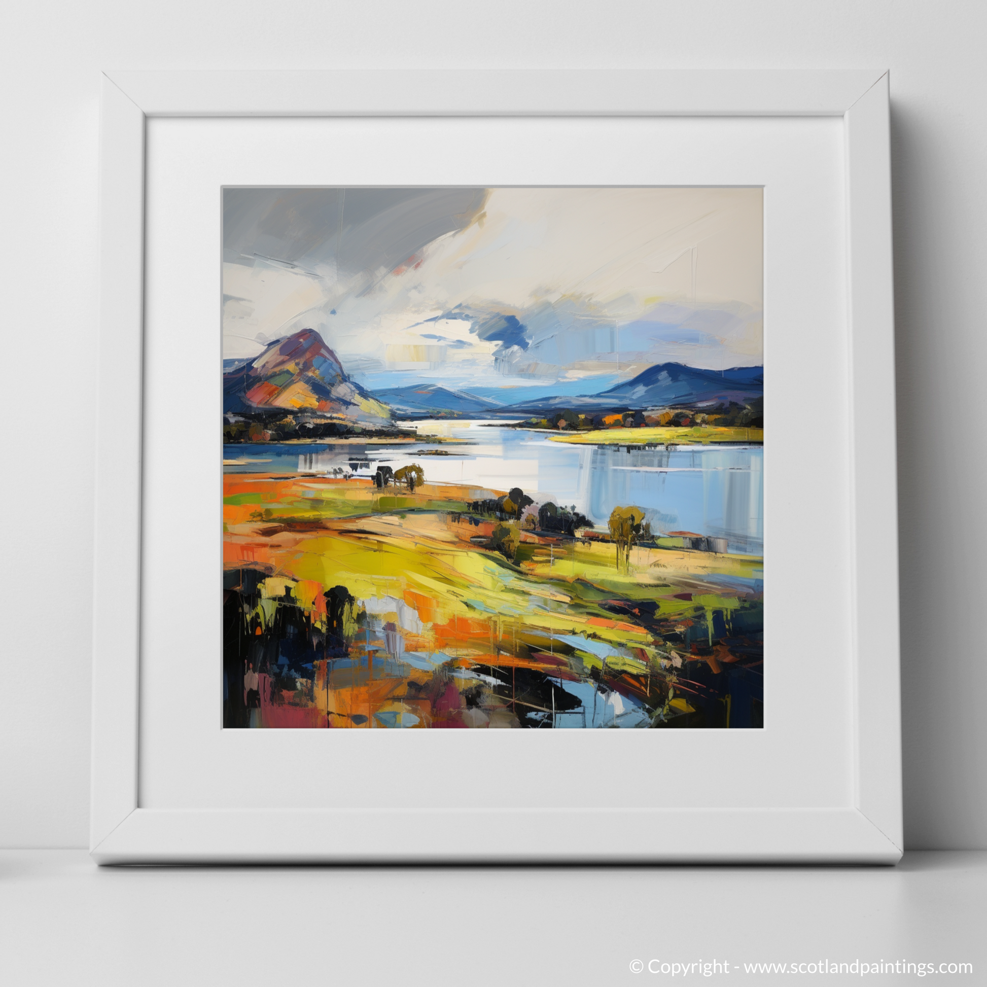 Art Print of Loch Leven, Perth and Kinross with a white frame
