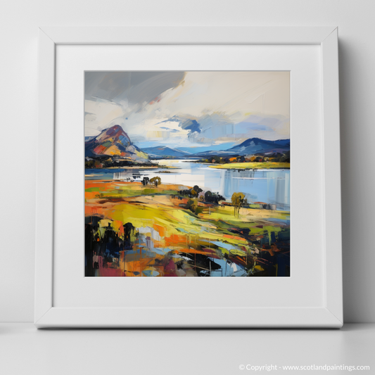 Art Print of Loch Leven, Perth and Kinross with a white frame