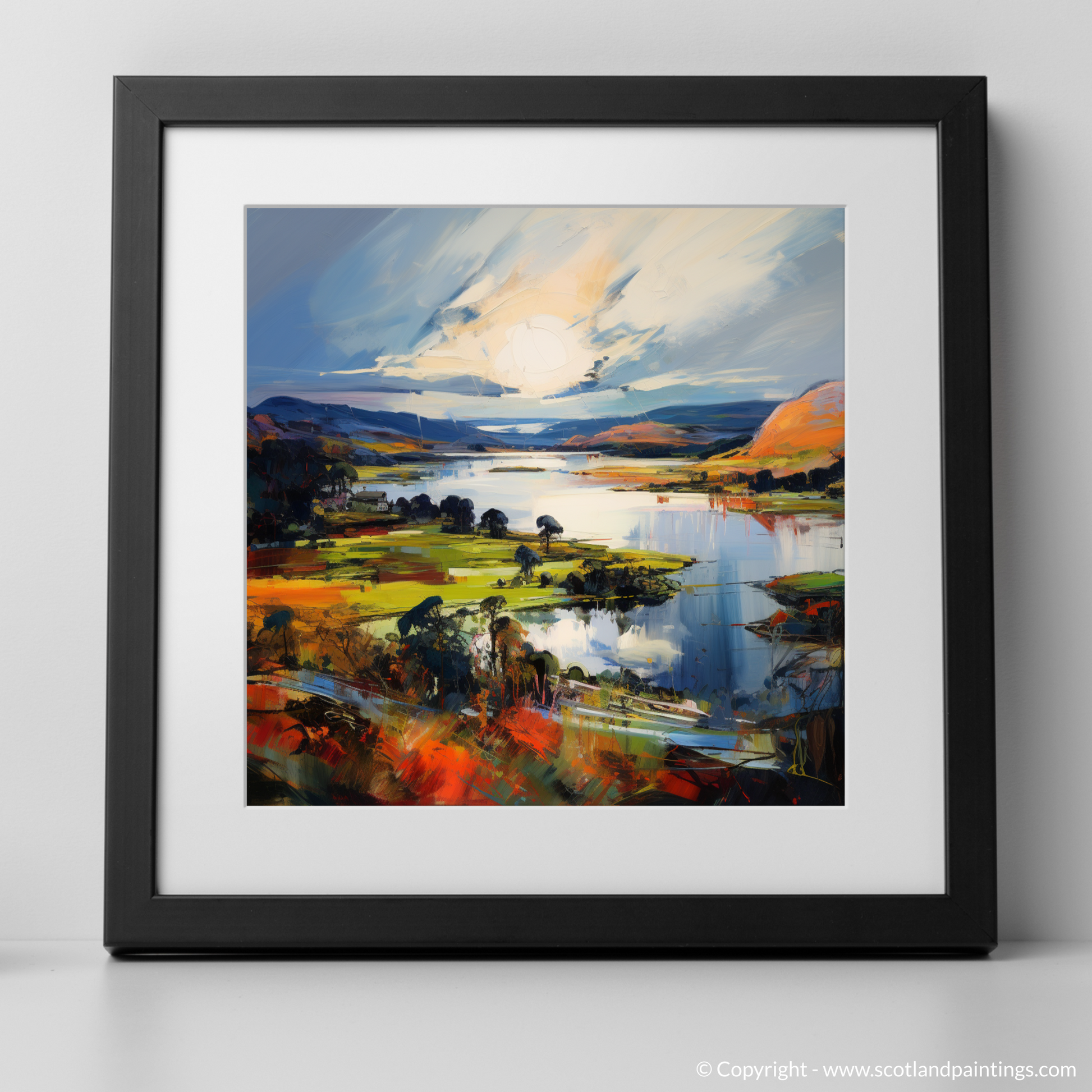 Art Print of Loch Leven, Perth and Kinross with a black frame