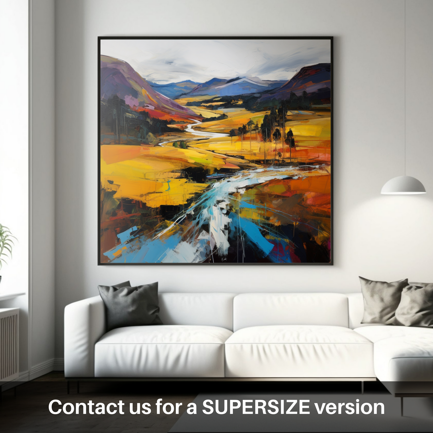 Huge supersize print of Glen Feshie, Highlands