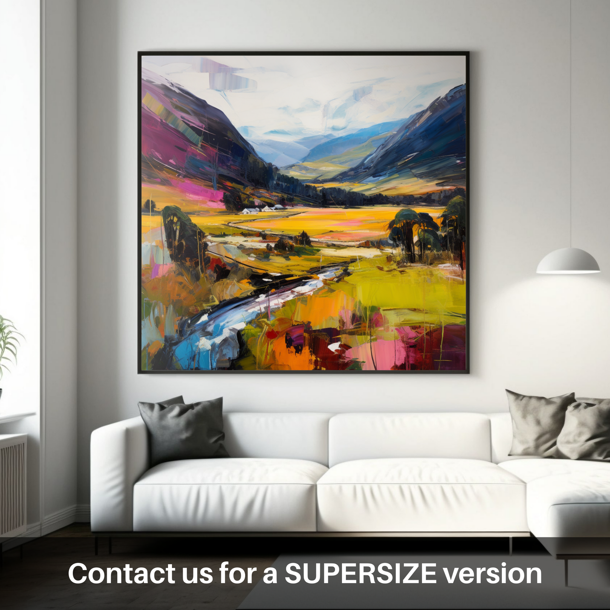 Huge supersize print of Glen Feshie, Highlands