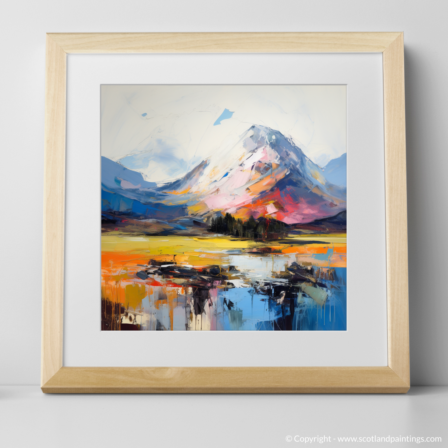 Art Print of Ben Nevis, Highlands with a natural frame