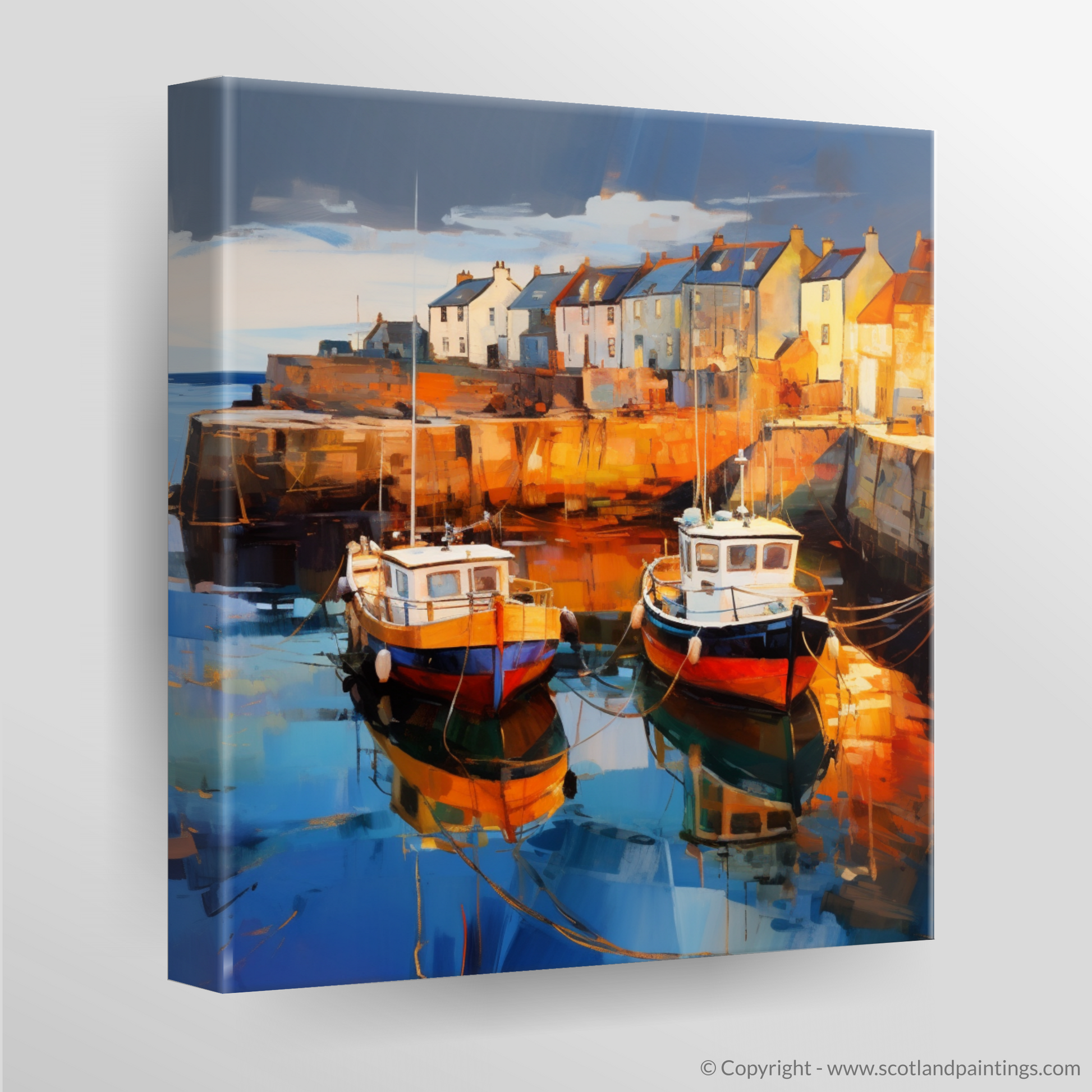 Canvas Print of Pittenweem Harbour at dusk