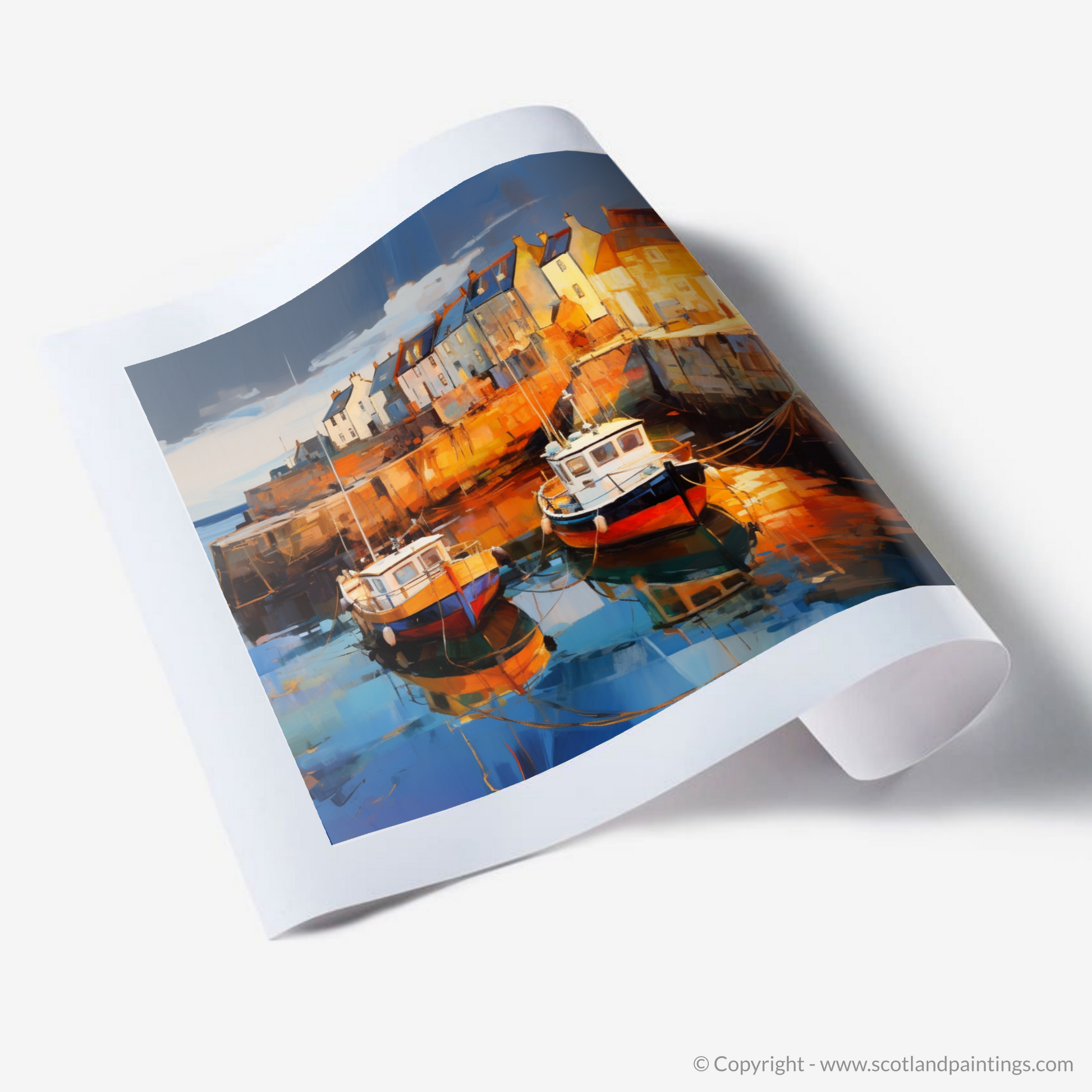 Art Print of Pittenweem Harbour at dusk