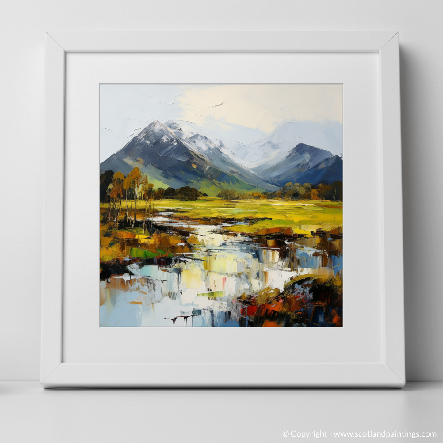 Art Print of Ben Nevis, Highlands with a white frame