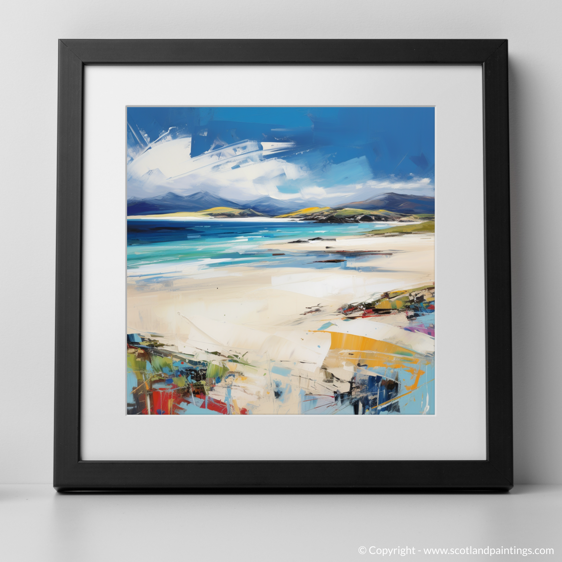 Art Print of Luskentyre Sands, Isle of Lewis with a black frame