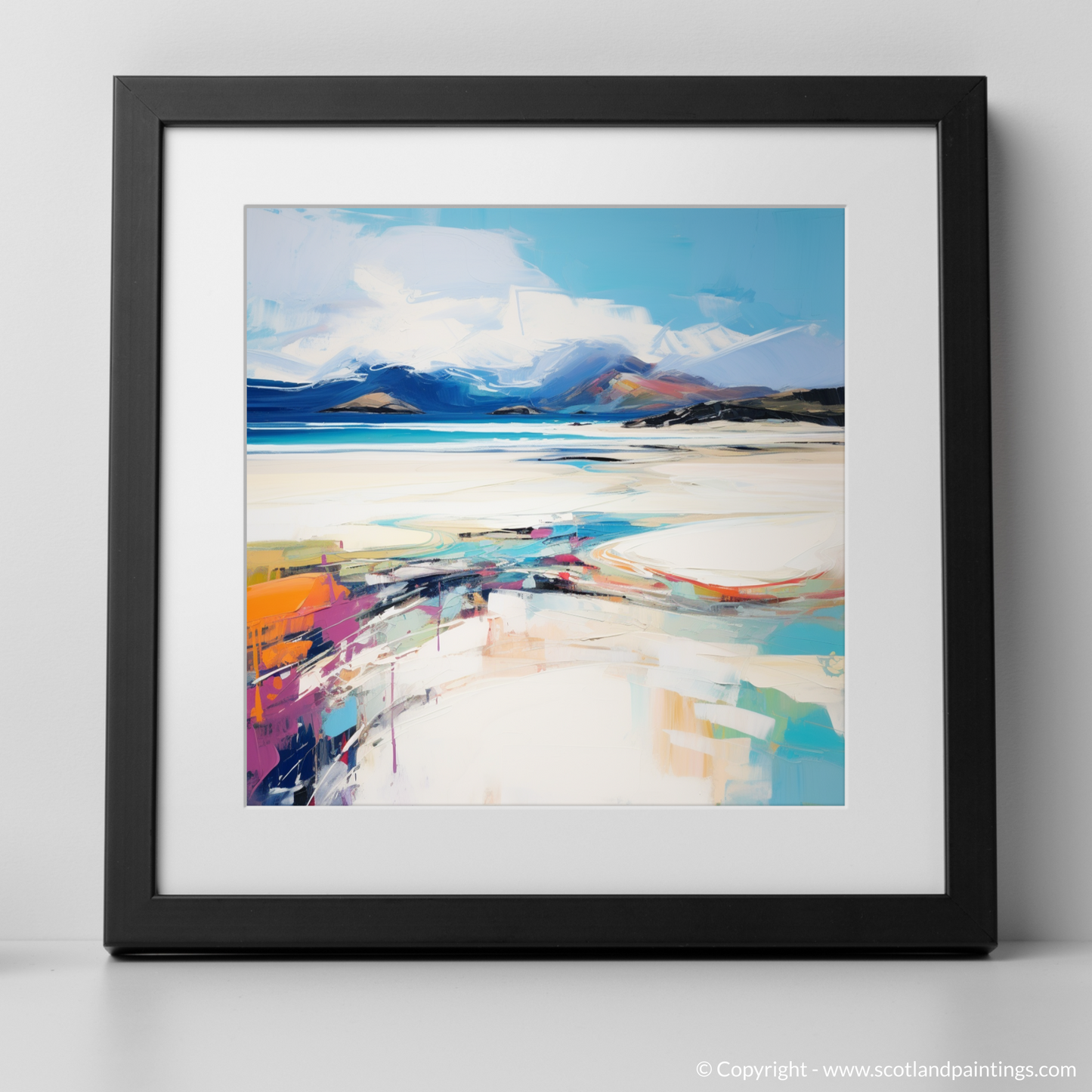 Art Print of Luskentyre Sands, Isle of Lewis with a black frame