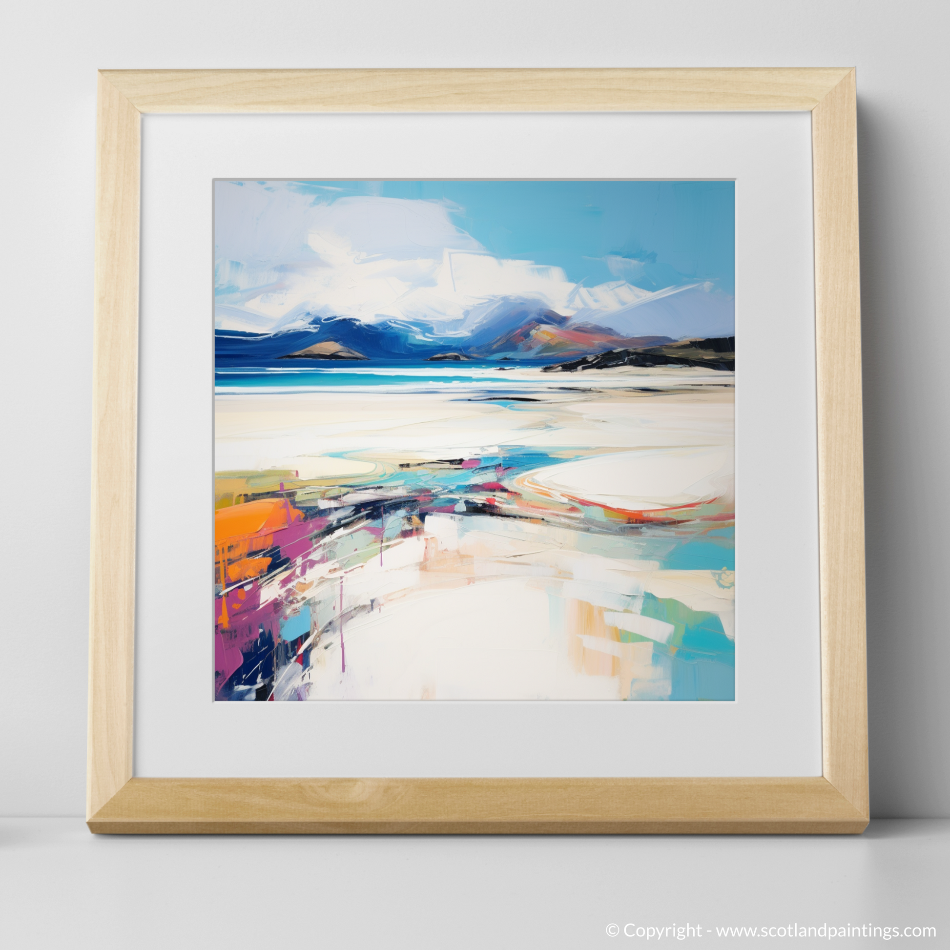 Art Print of Luskentyre Sands, Isle of Lewis with a natural frame