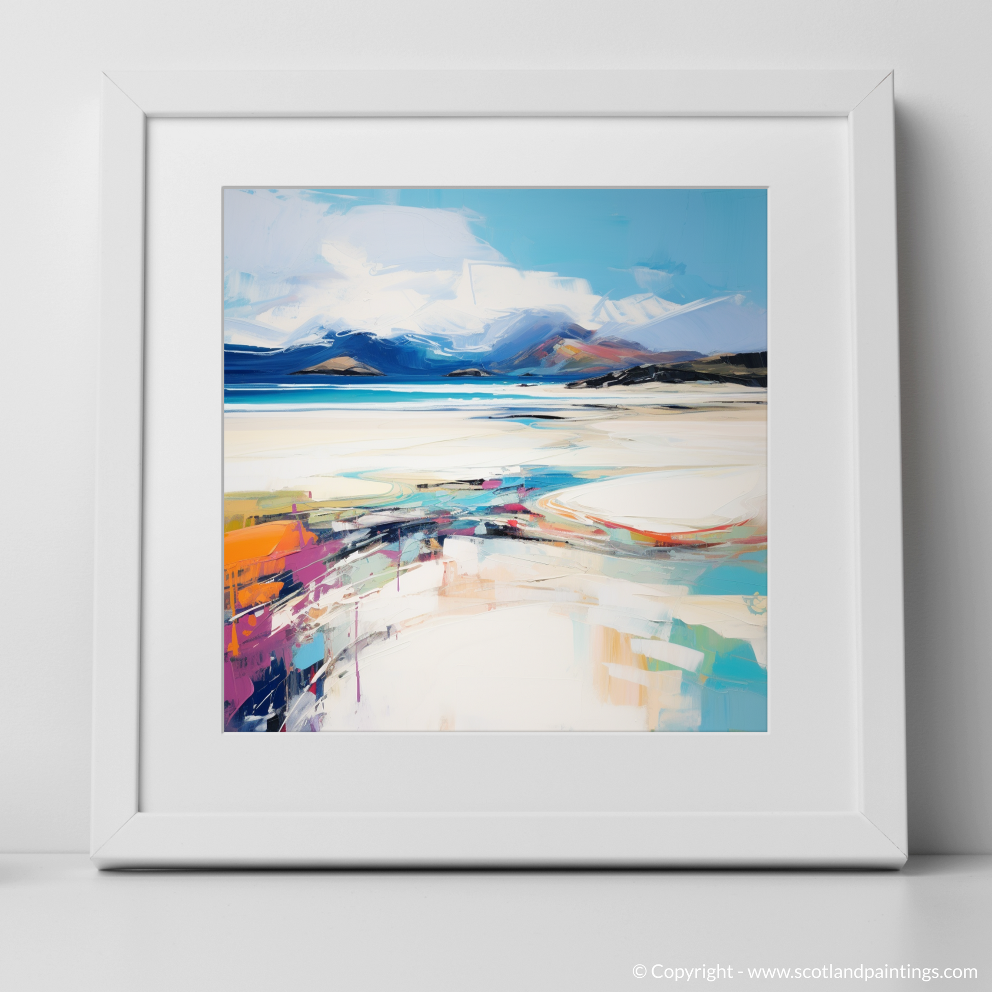 Art Print of Luskentyre Sands, Isle of Lewis with a white frame