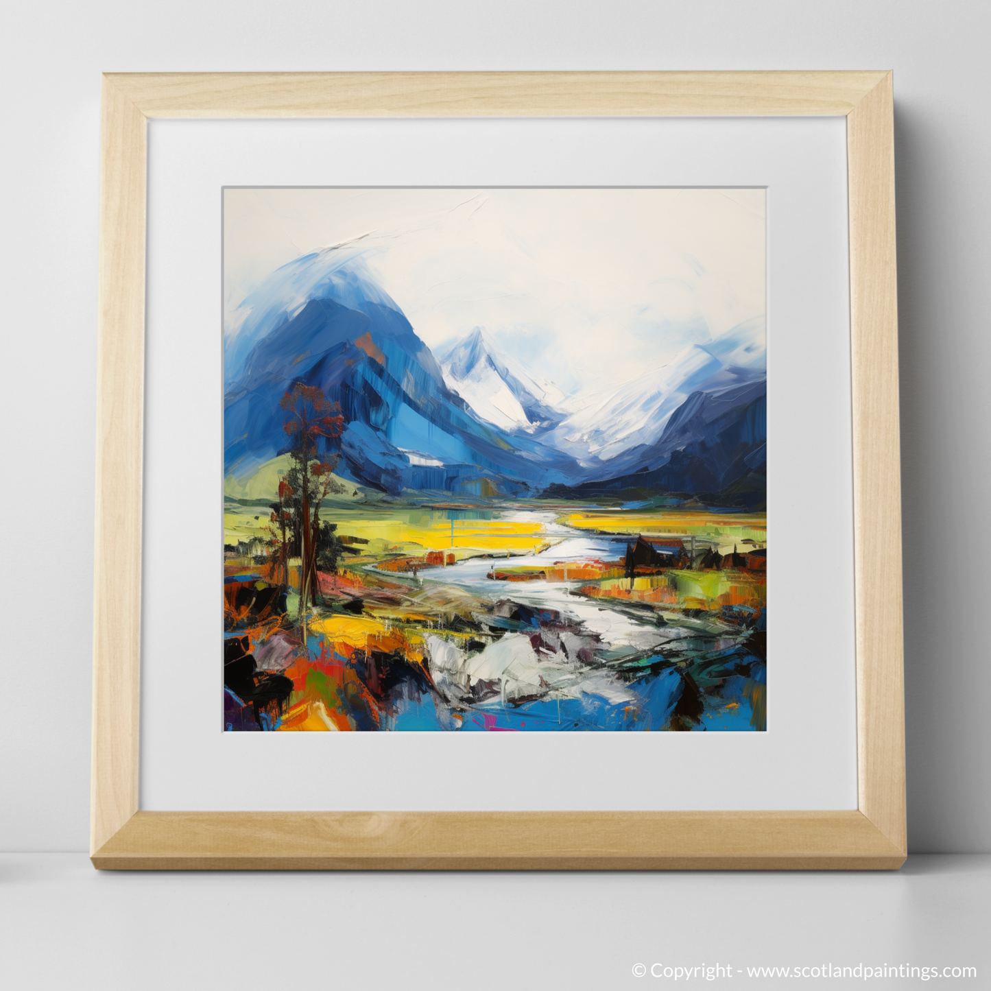 Art Print of Ben Nevis with a natural frame