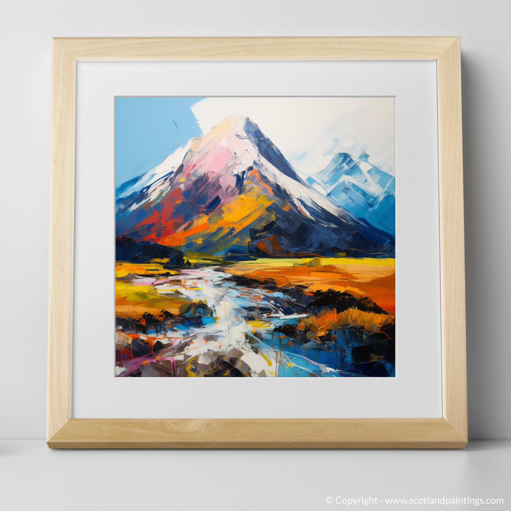 Art Print of Ben Nevis with a natural frame