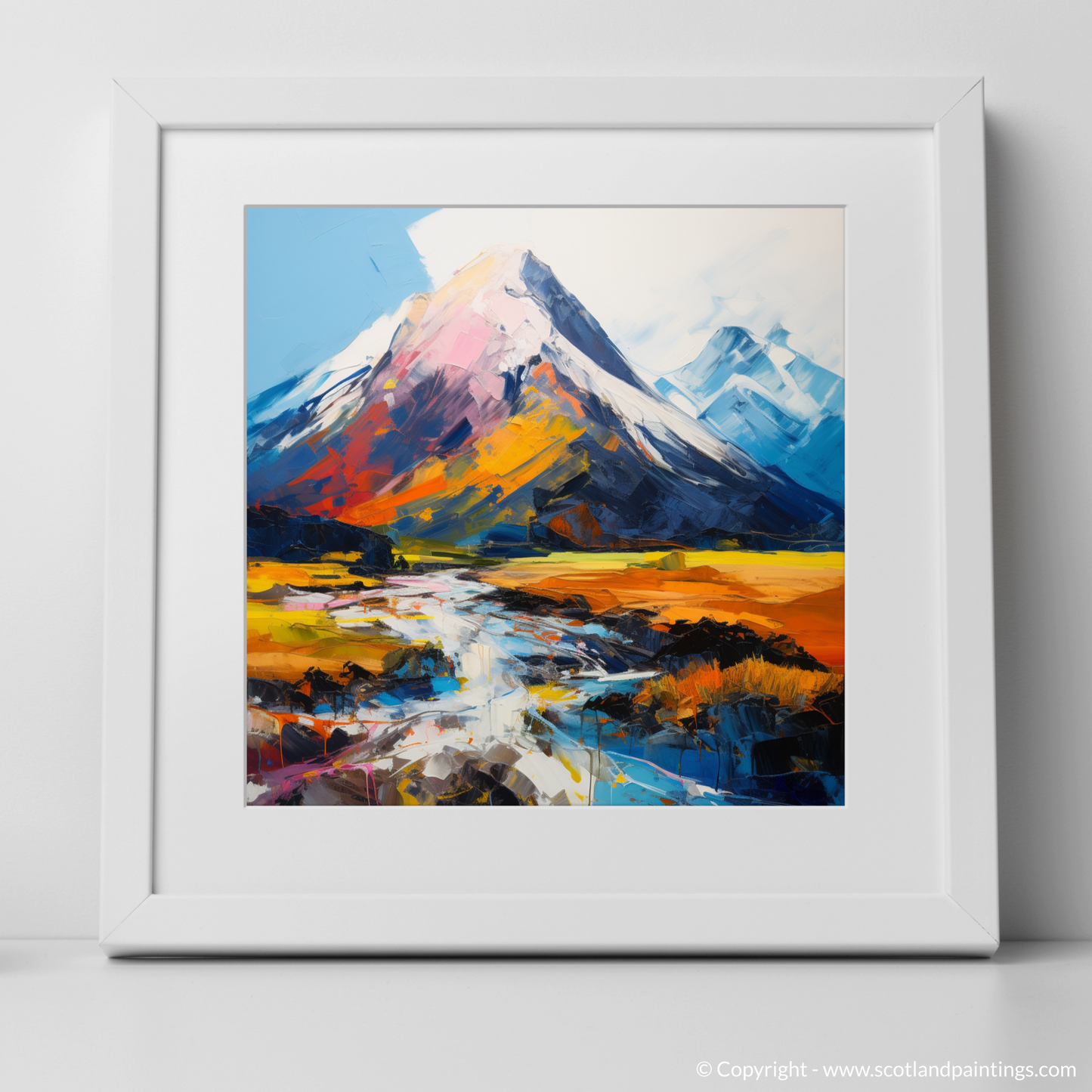 Art Print of Ben Nevis with a white frame