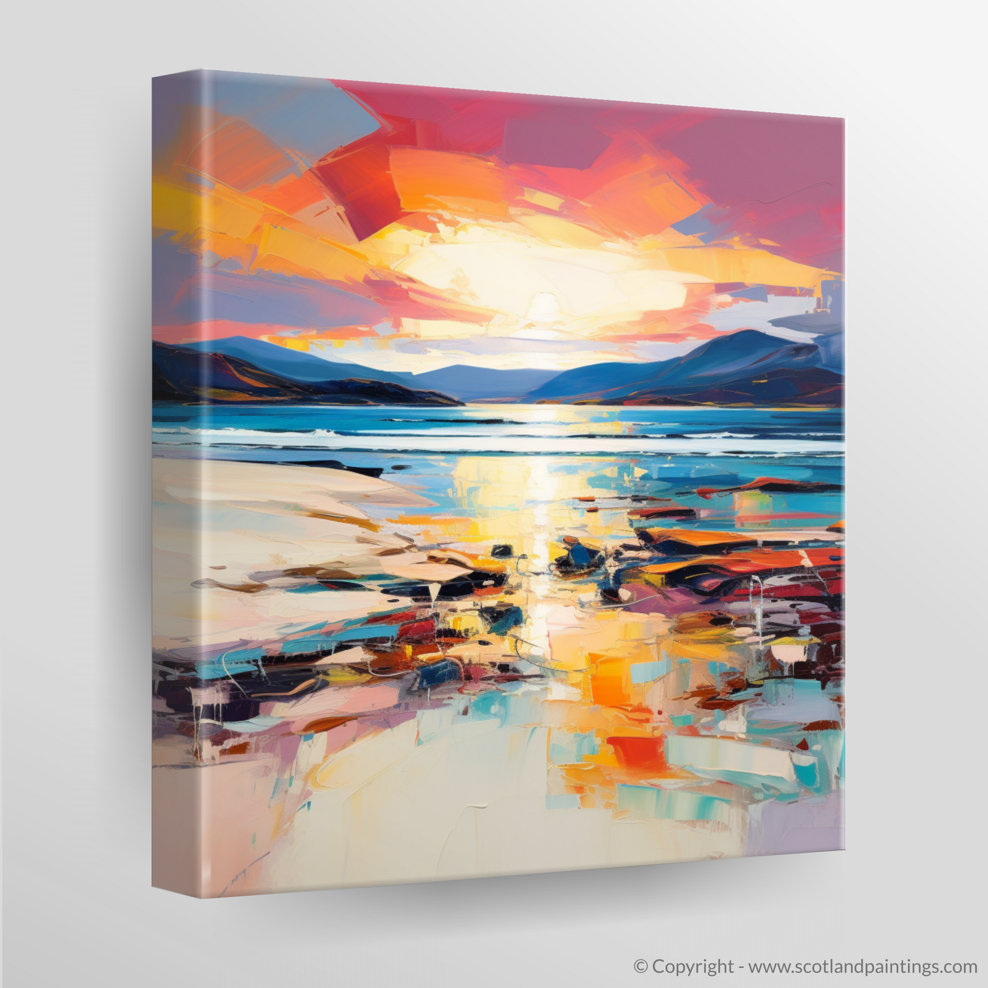 Canvas Print of Luskentyre Beach at sunset