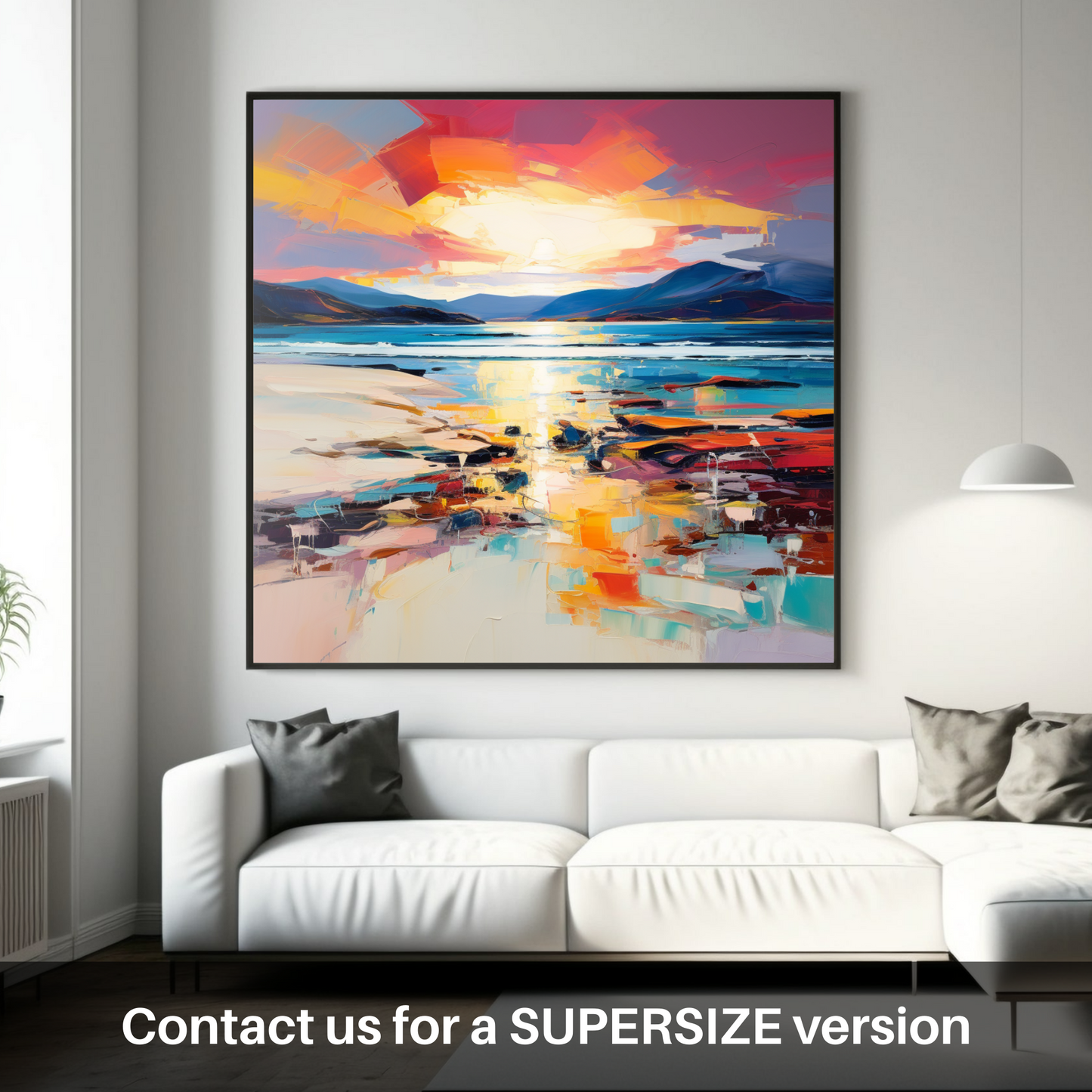 Huge supersize print of Luskentyre Beach at sunset