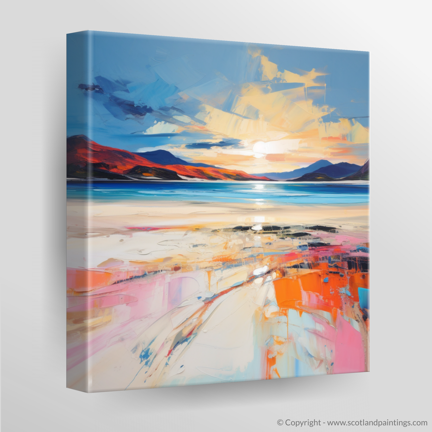 Canvas Print of Luskentyre Beach at sunset