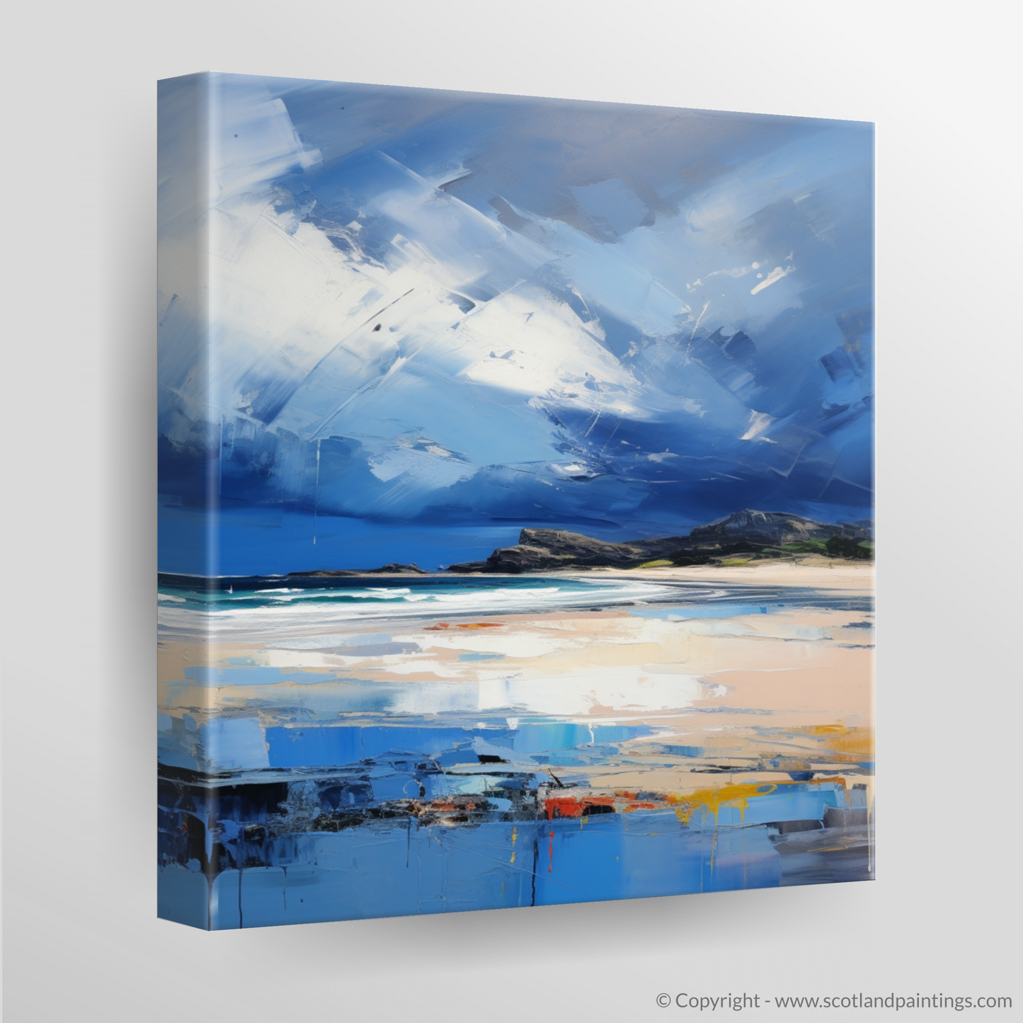 Canvas Print of West Sands with a stormy sky