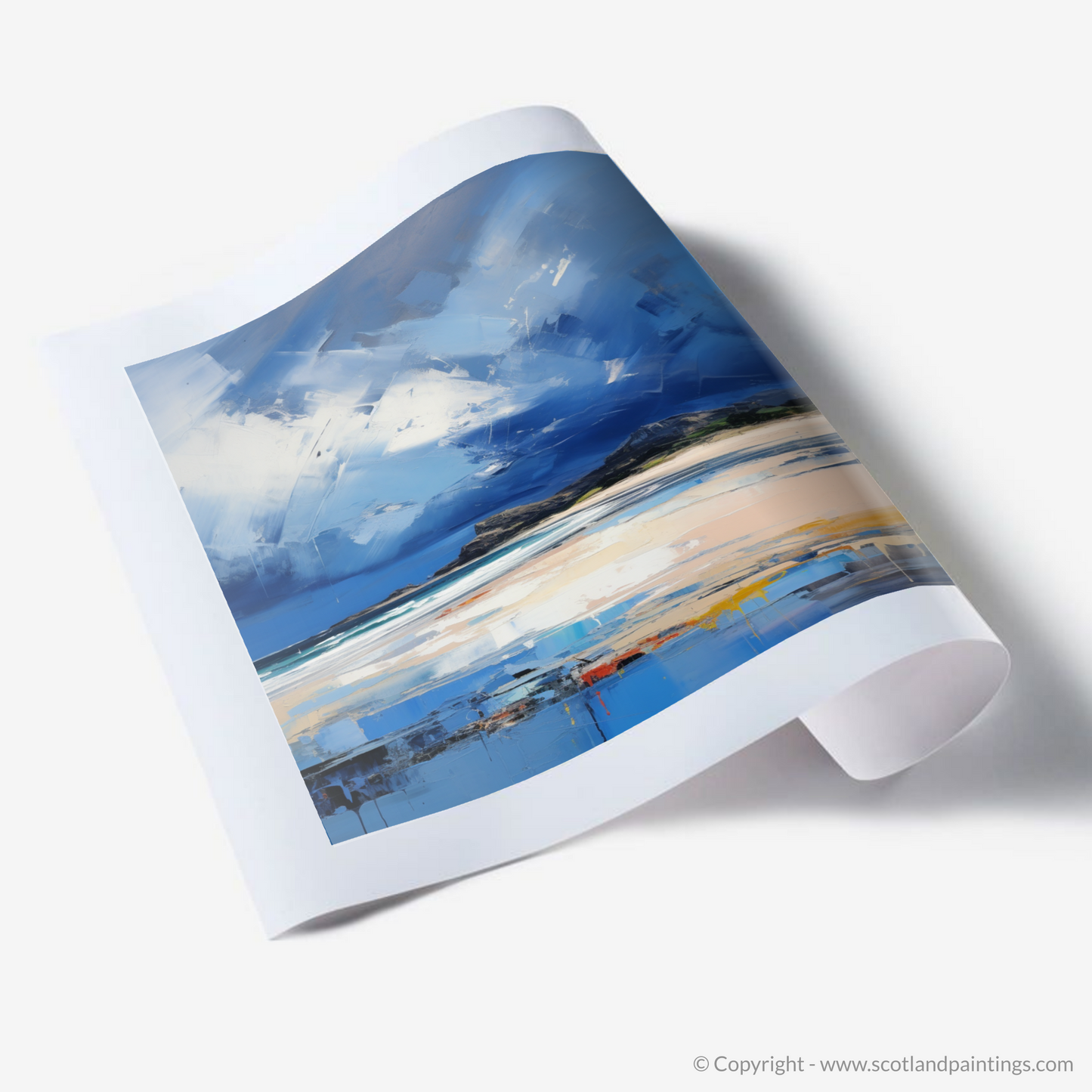 Art Print of West Sands with a stormy sky