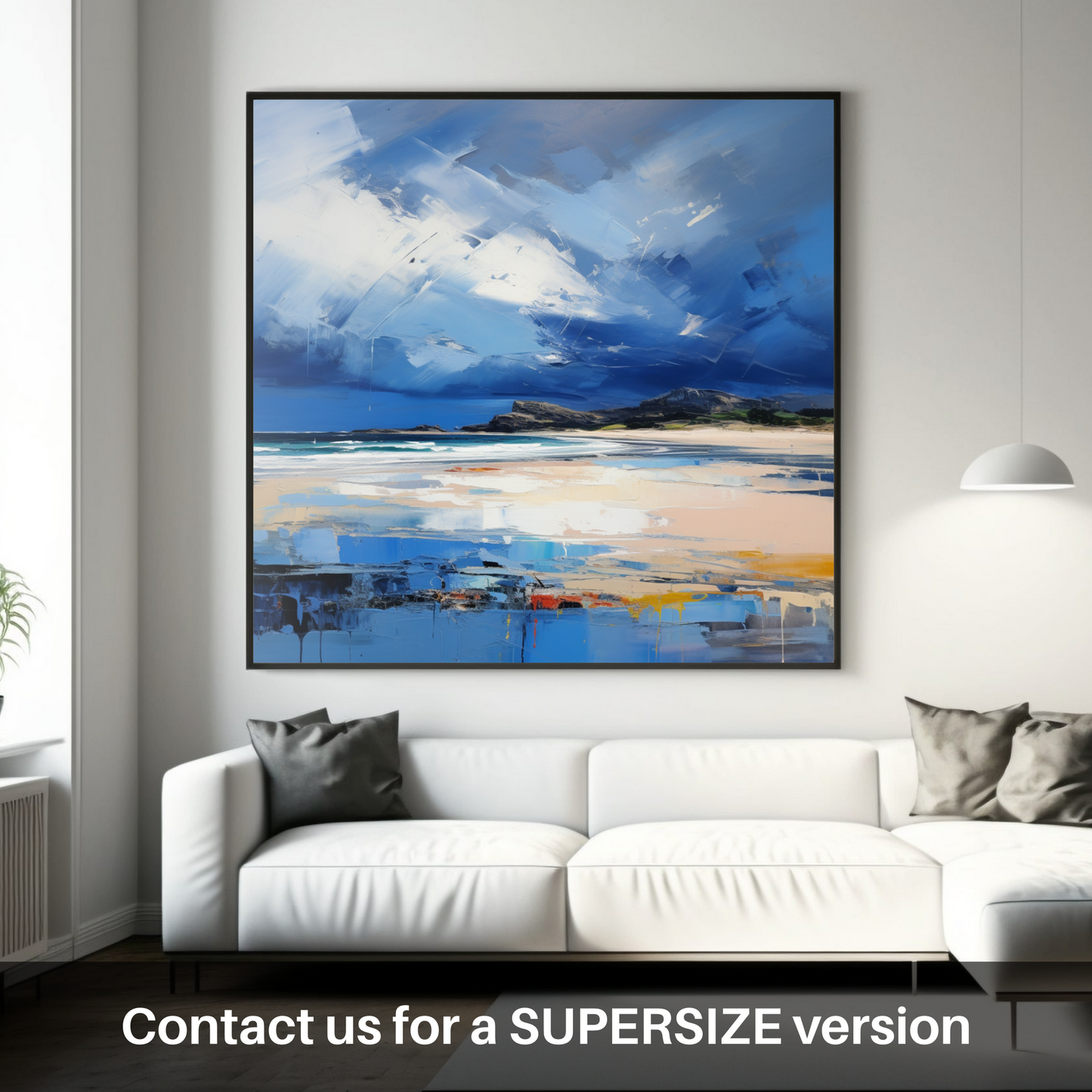 Huge supersize print of West Sands with a stormy sky