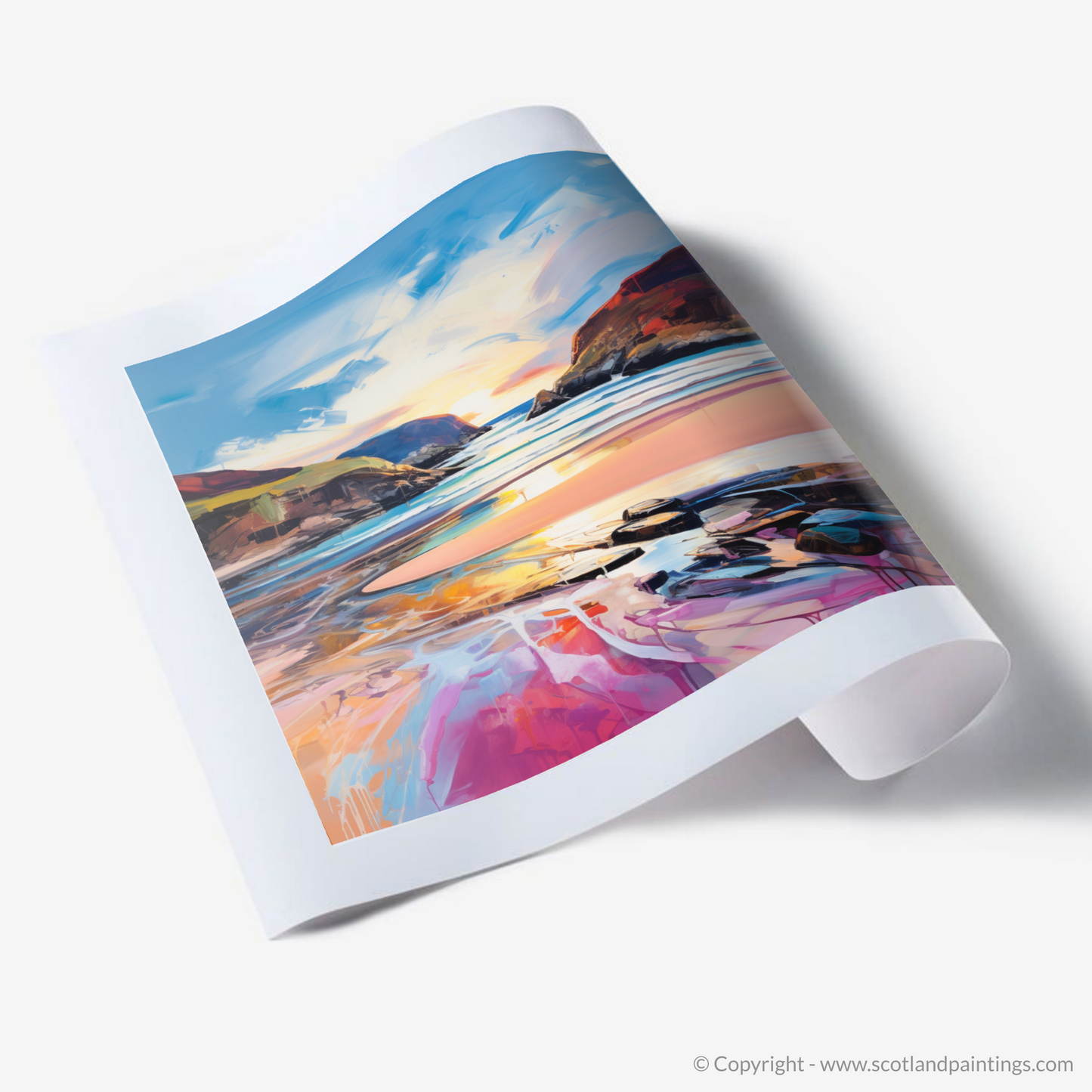 Art Print of Sandwood Bay at dusk