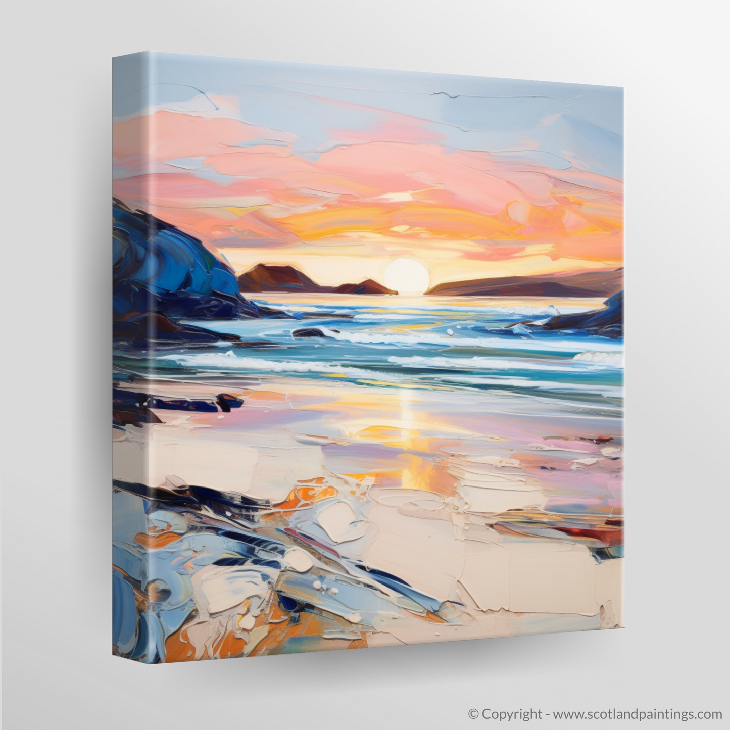 Canvas Print of Sandwood Bay at dusk