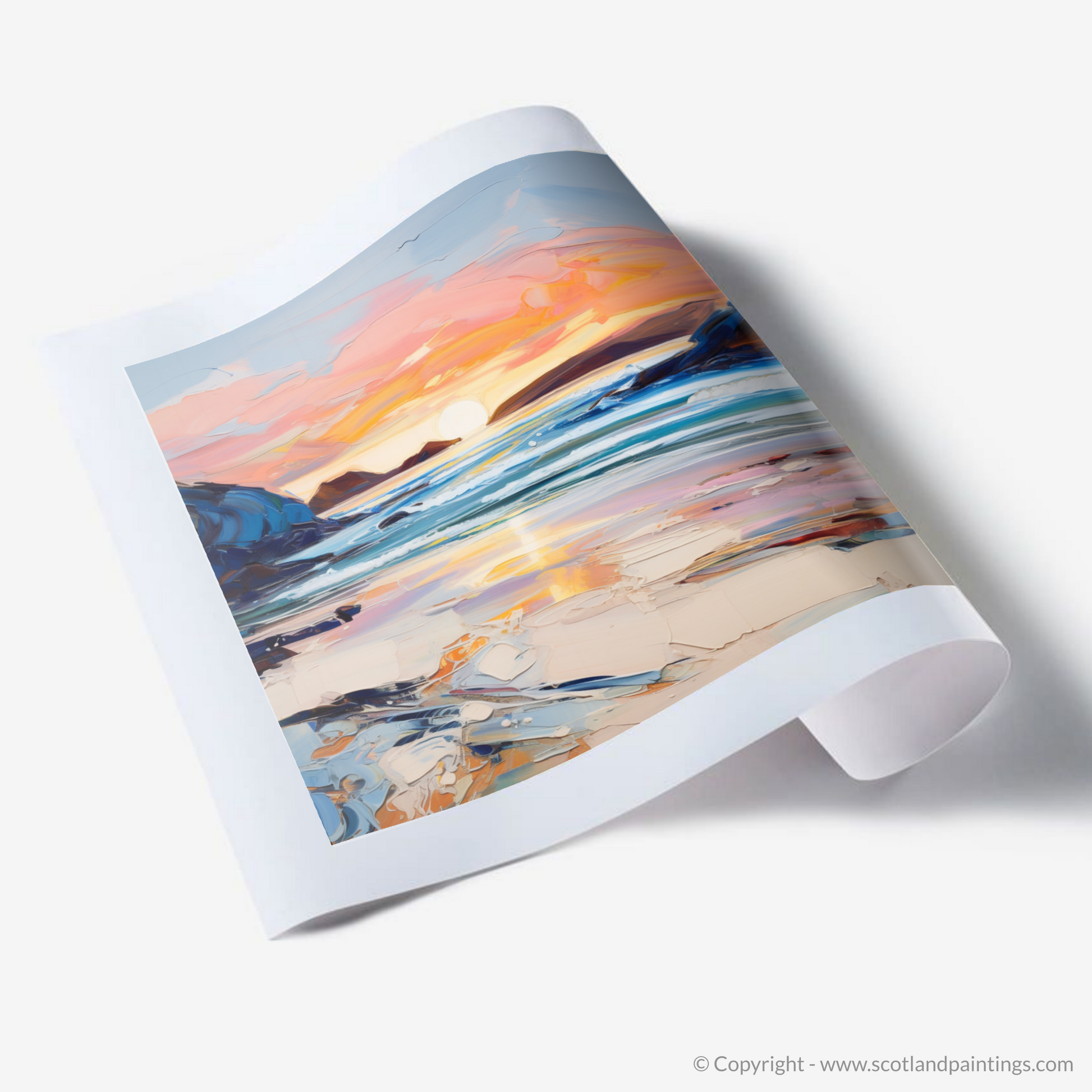 Art Print of Sandwood Bay at dusk