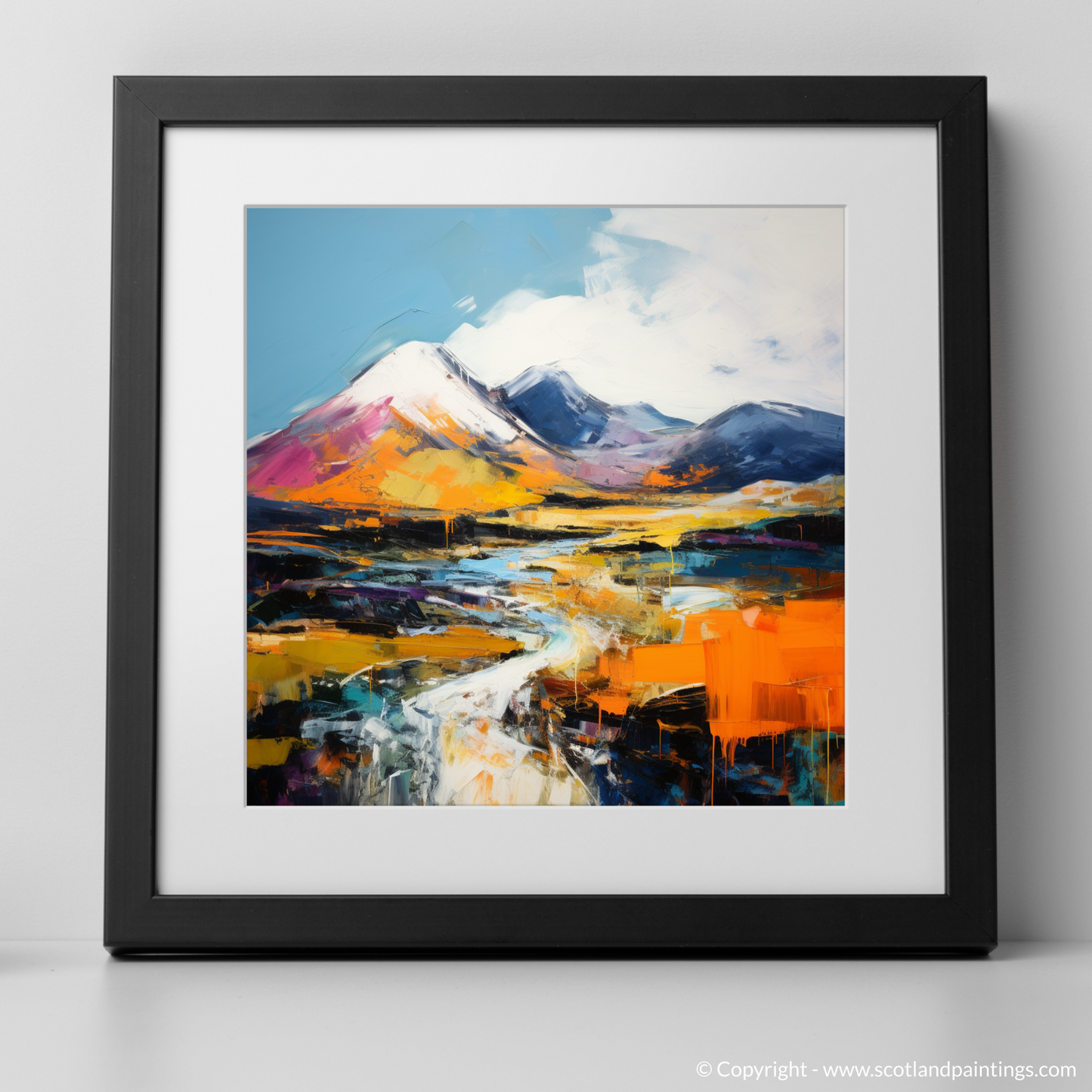 Painting and Art Print of Meall Corranaich. Meall Corranaich Unleashed: An Expressionist Ode to Scottish Munros.