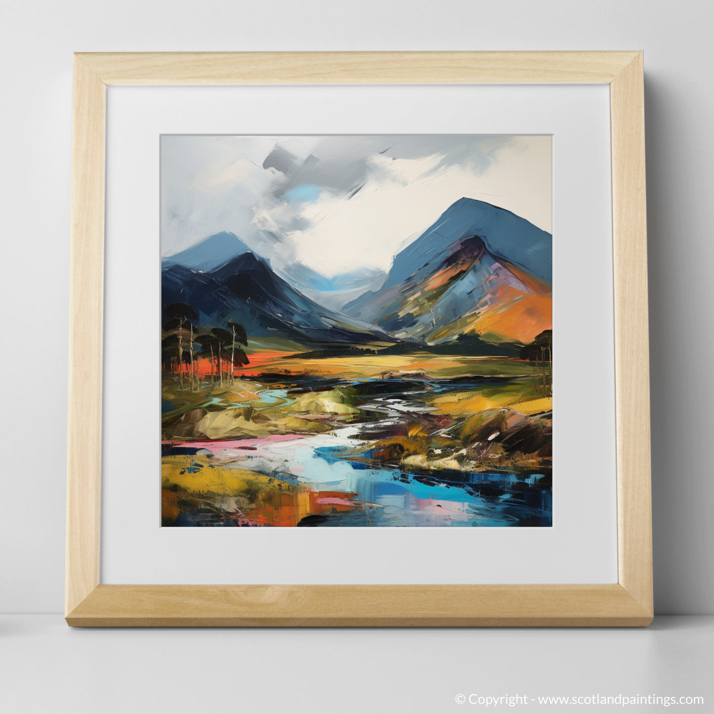 Painting and Art Print of Meall Corranaich. Expressionist Ode to Meall Corranaich.