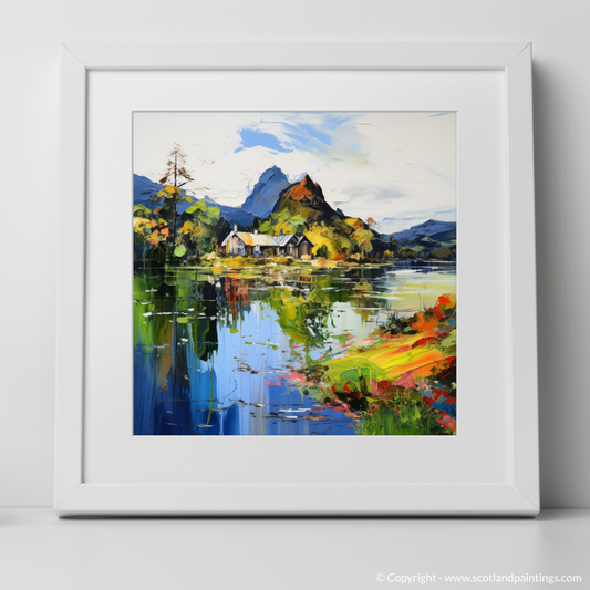 Art Print of Loch Ard, Stirling with a white frame