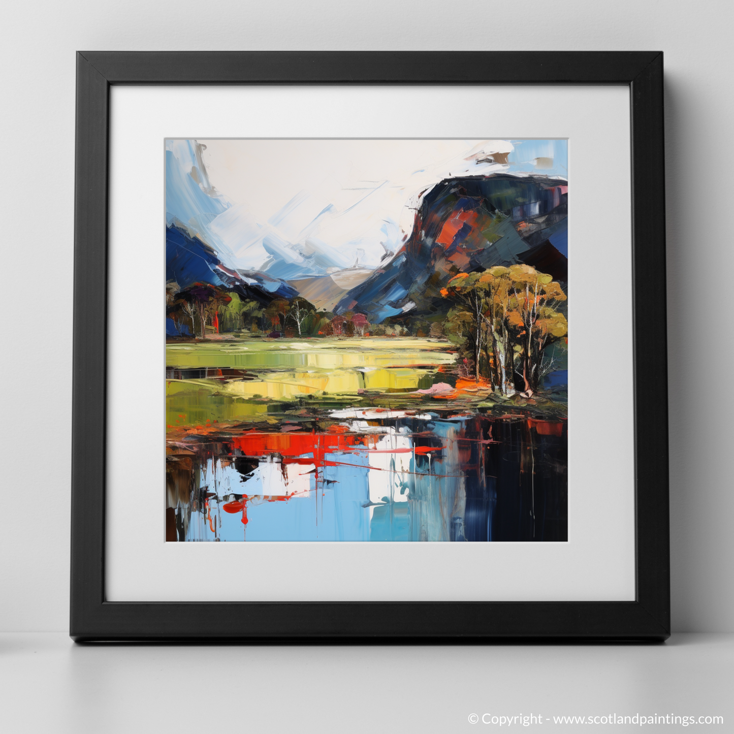 Art Print of Loch Ard, Stirling with a black frame